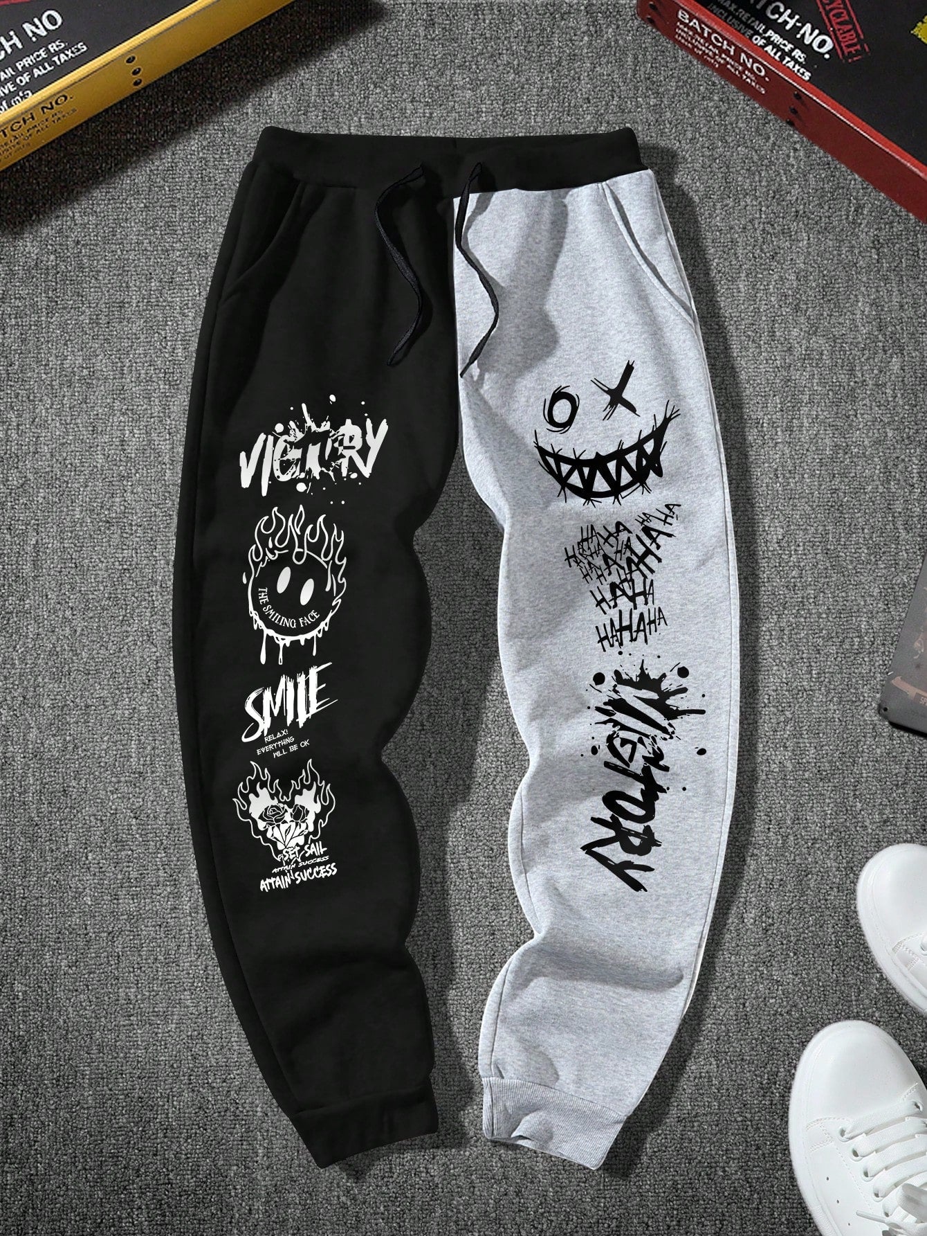 Calça Masculina Jogger Com Estampas Grafitadas Urbanas Calça Masculina Jogger Com Estampas Grafitadas Urbanas