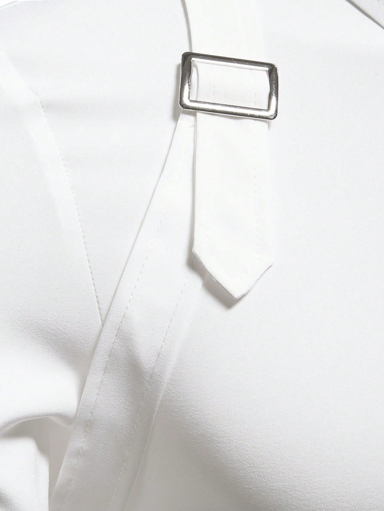 Camisa Masculina De Botão Slim Fivela Decorativa Estilo Único Camisa Masculina De Botão Slim Fivela Decorativa Estilo