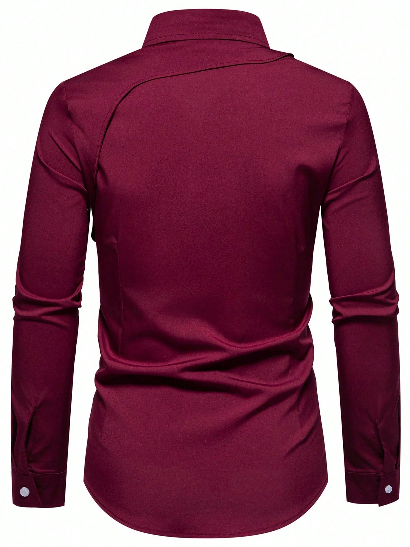 Camisa Masculina De Botão Slim Fivela Decorativa Estilo Único Camisa Masculina De Botão Slim Fivela Decorativa Estilo