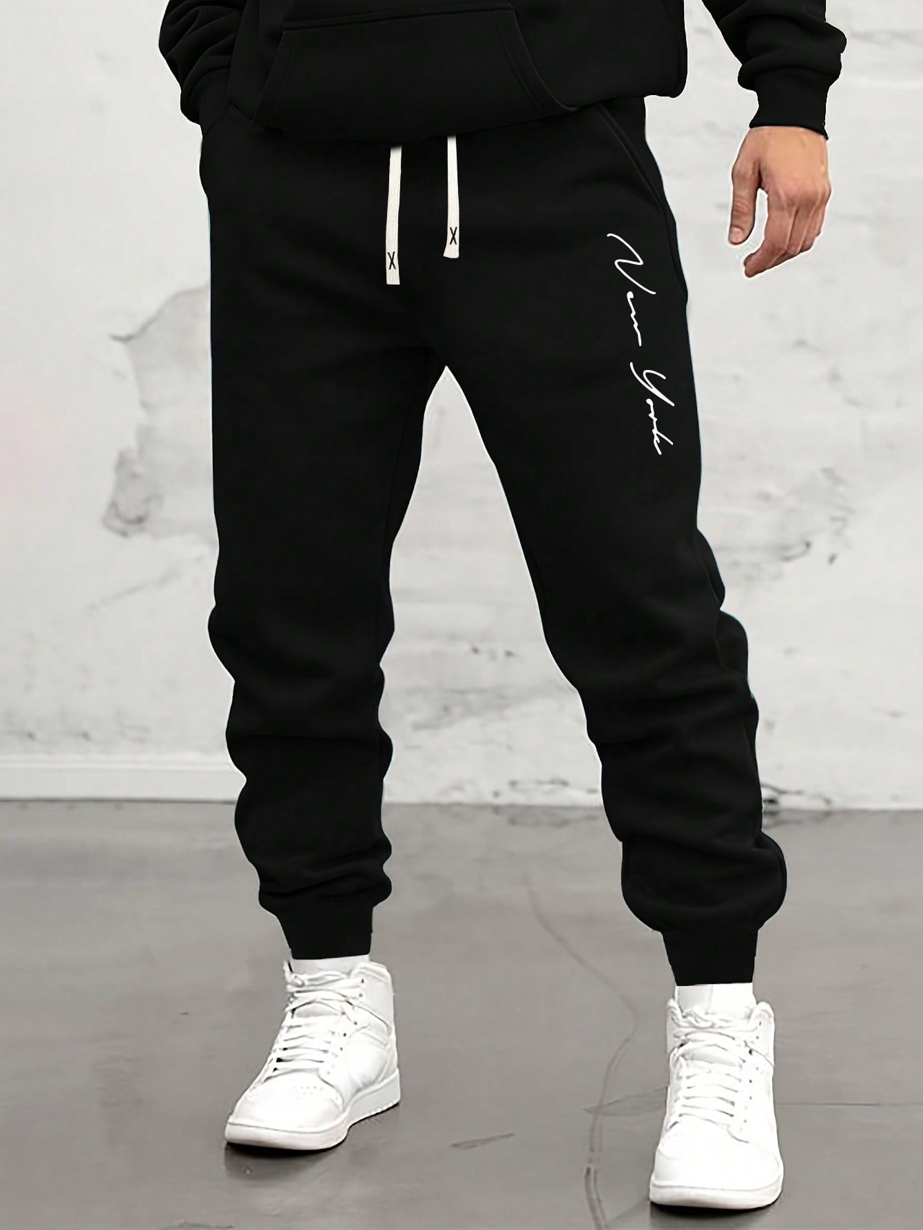 Calça Masculina Jogger New York Com Estilo Urbano Moderno Preto / PP Calça Masculina Jogger New York Com Estilo Urbano