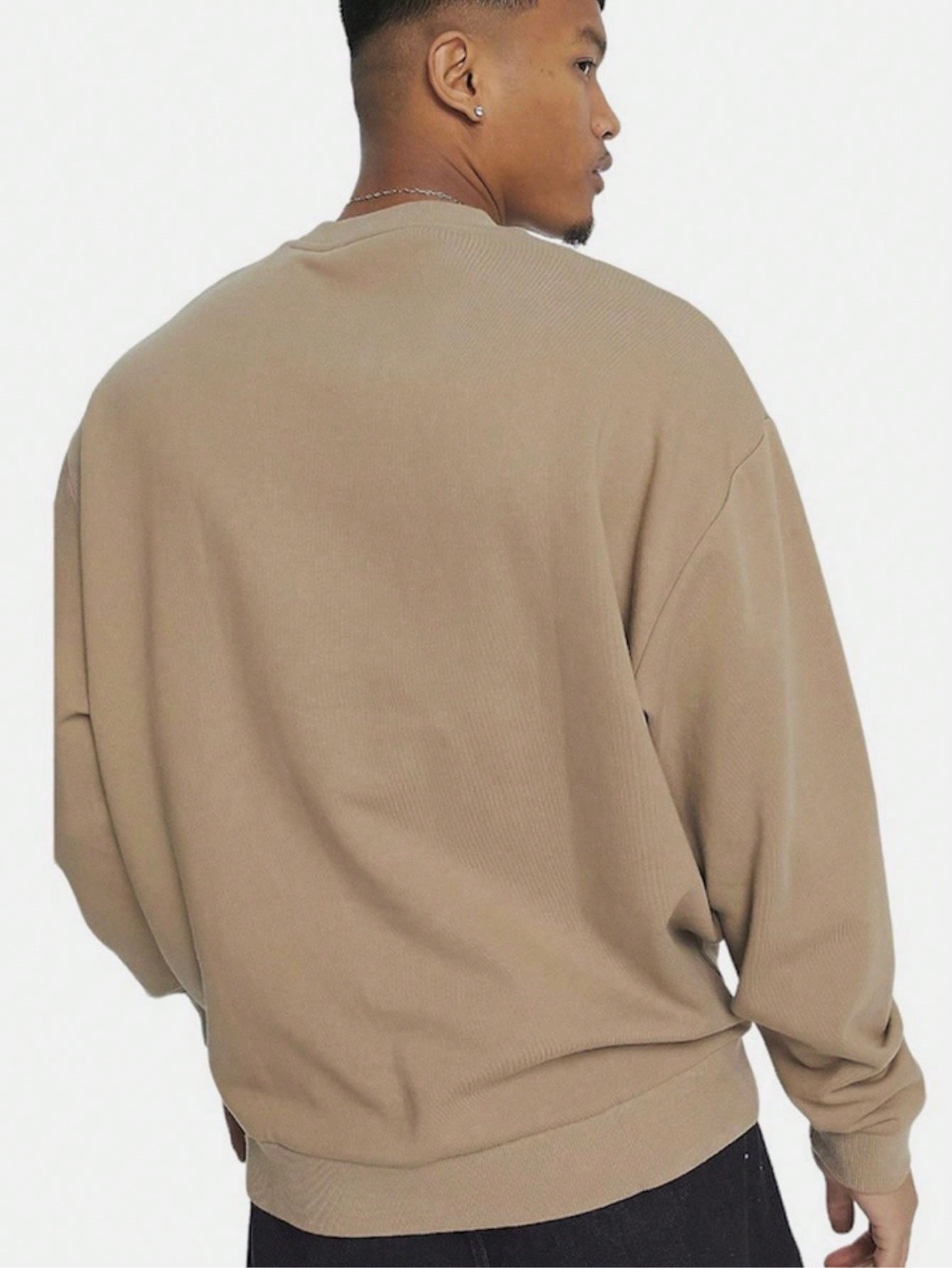 Moletom Masculino Básico Casual Gola Redonda Caimento Solto Moletom Masculino Básico Casual Gola Redonda Caimento Solto