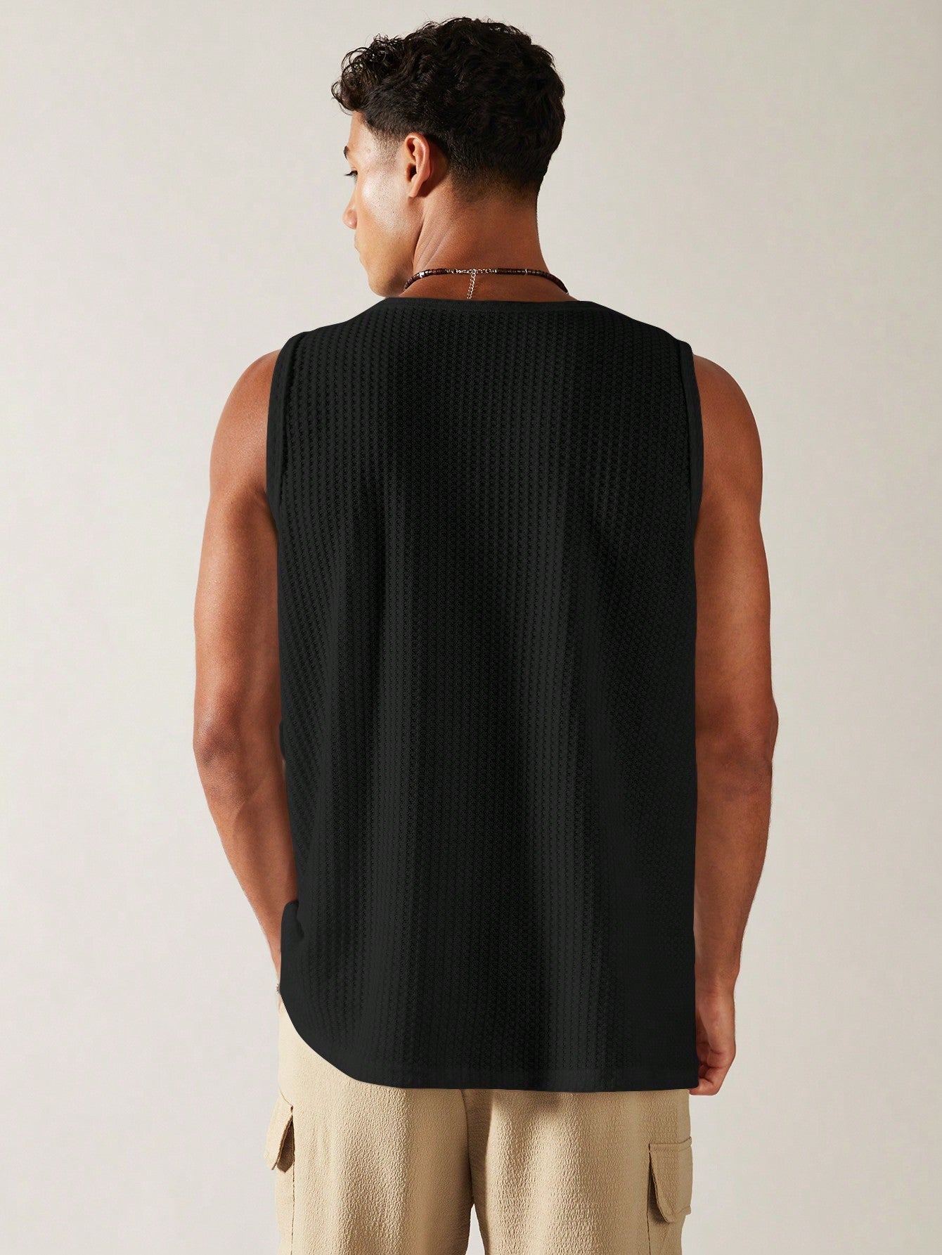 Camiseta Regata Masculina Decote Quadrado Estilo Casual Camiseta Regata Masculina Decote Quadrado Estilo Casual