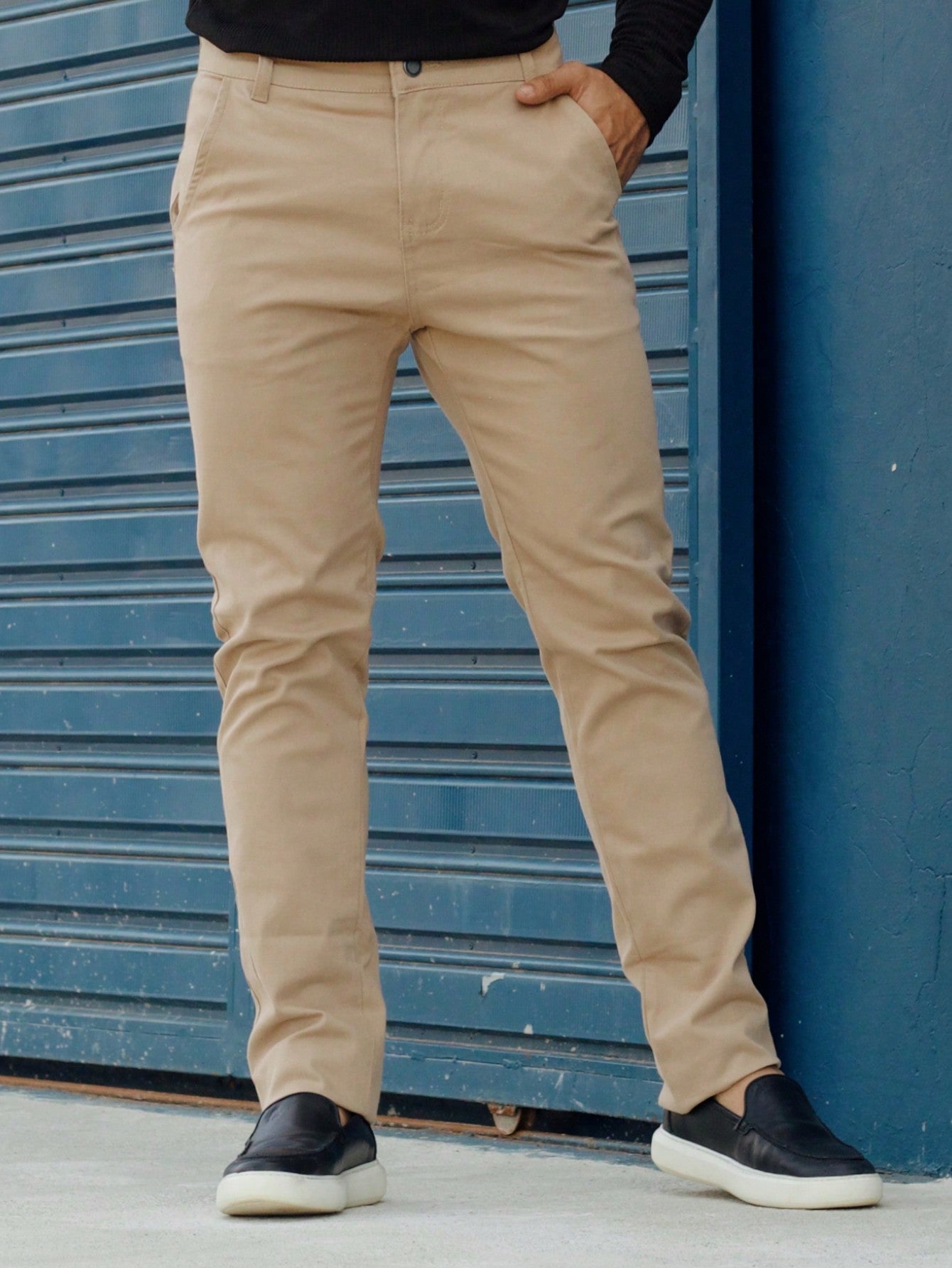 Calça Masculina Jeans Slim Fit Costura Contrastante E Lavagem Atual Champanhe / PP Calça Masculina Jeans Slim Fit