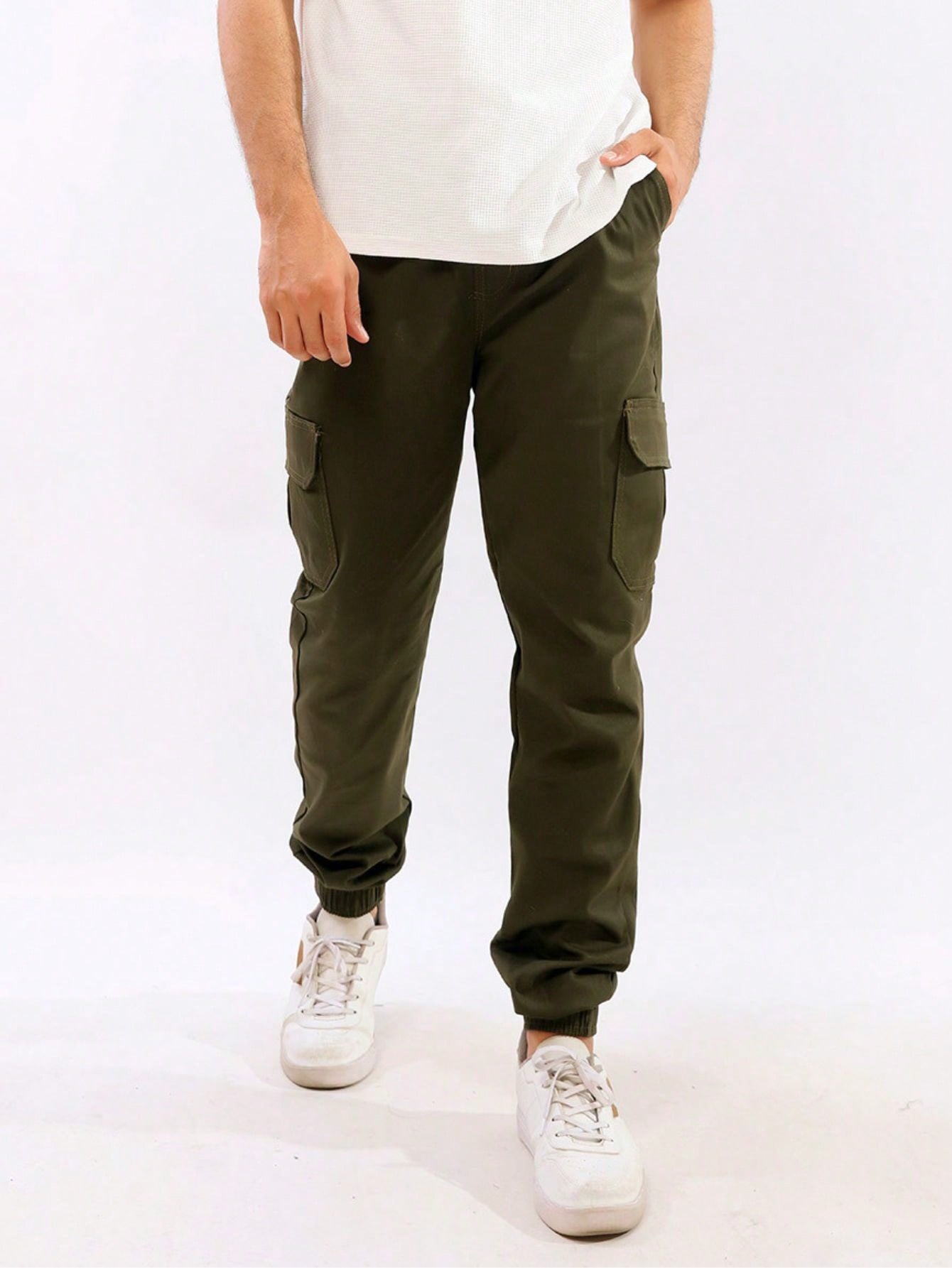Calça Masculina Jogger Casual Com Ajuste Na Cintura Calça Masculina Jogger Casual Com Ajuste Na Cintura