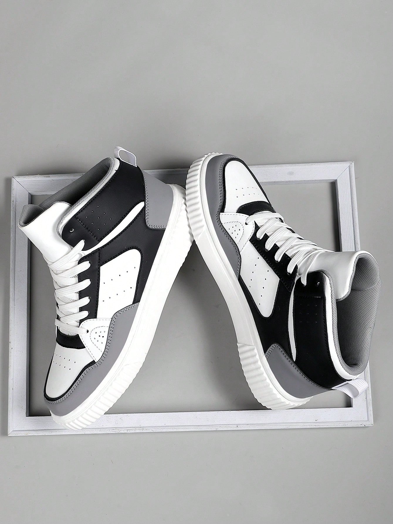 Tênis Masculino Street Cano Alto Estilo Urbano Cinza Claro / 36 Tênis Masculino Street Cano Alto Estilo Urbano