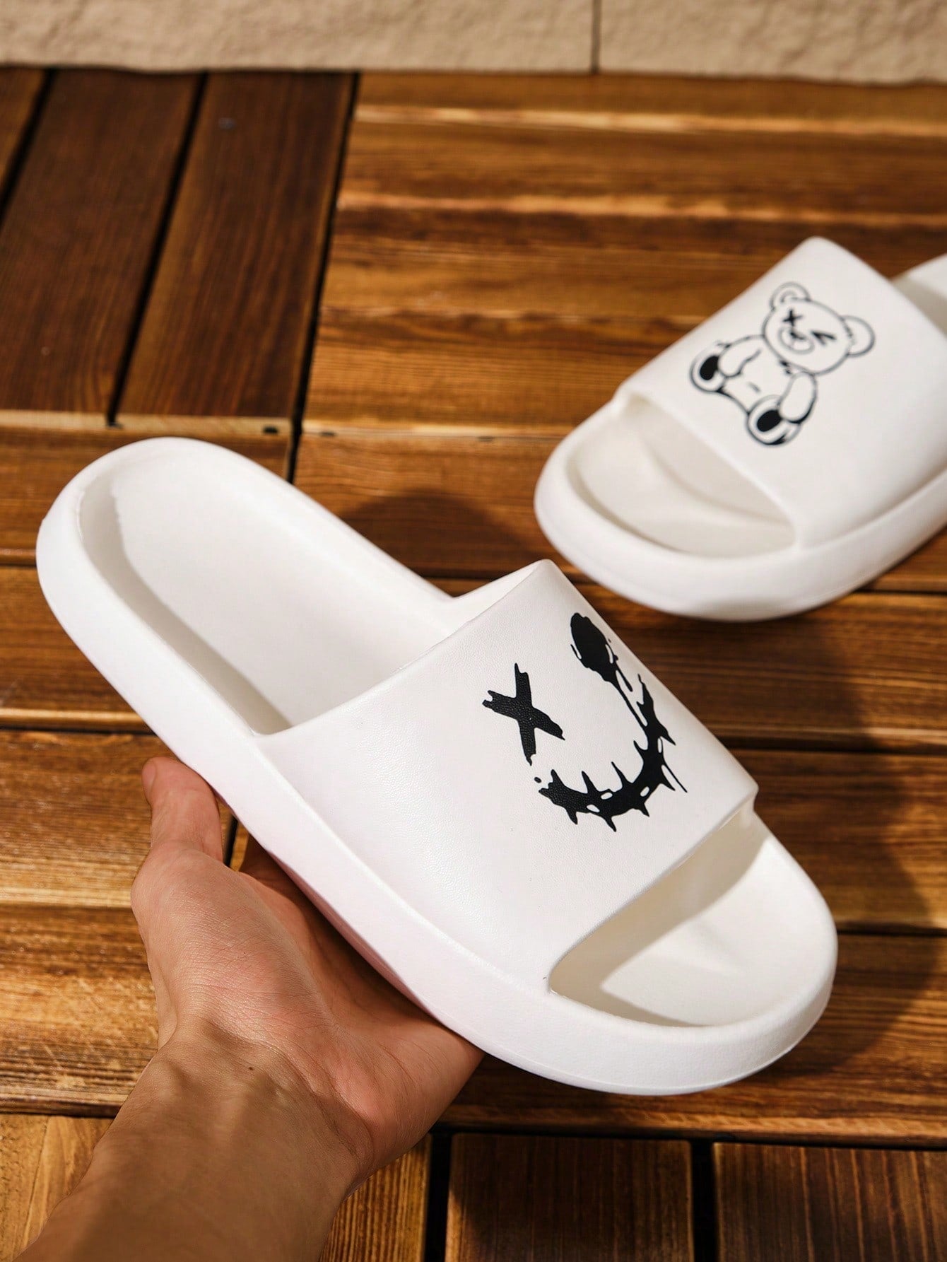 Chinelo Masculino Casual Estampado Cartoon Solado EVA Leve Chinelo Masculino Casual Estampado Cartoon Solado EVA Leve