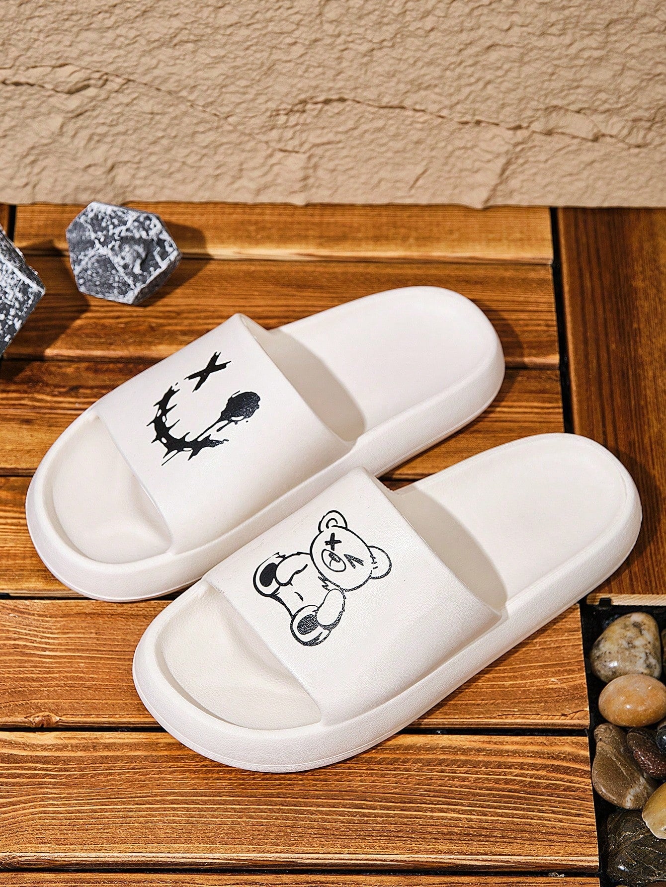 Chinelo Masculino Casual Estampado Cartoon Solado EVA Leve Chinelo Masculino Casual Estampado Cartoon Solado EVA Leve