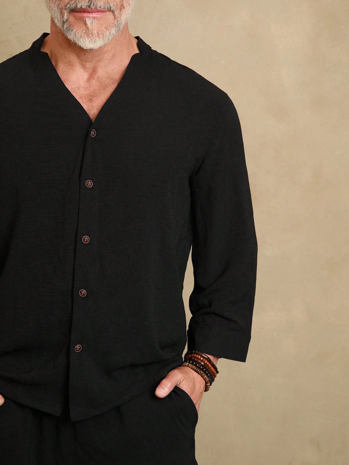 Conjunto Masculino Camisa De Linho E Calça Reta Estilo Vintage Conjunto Masculino Camisa De Linho E Calça Reta Estilo