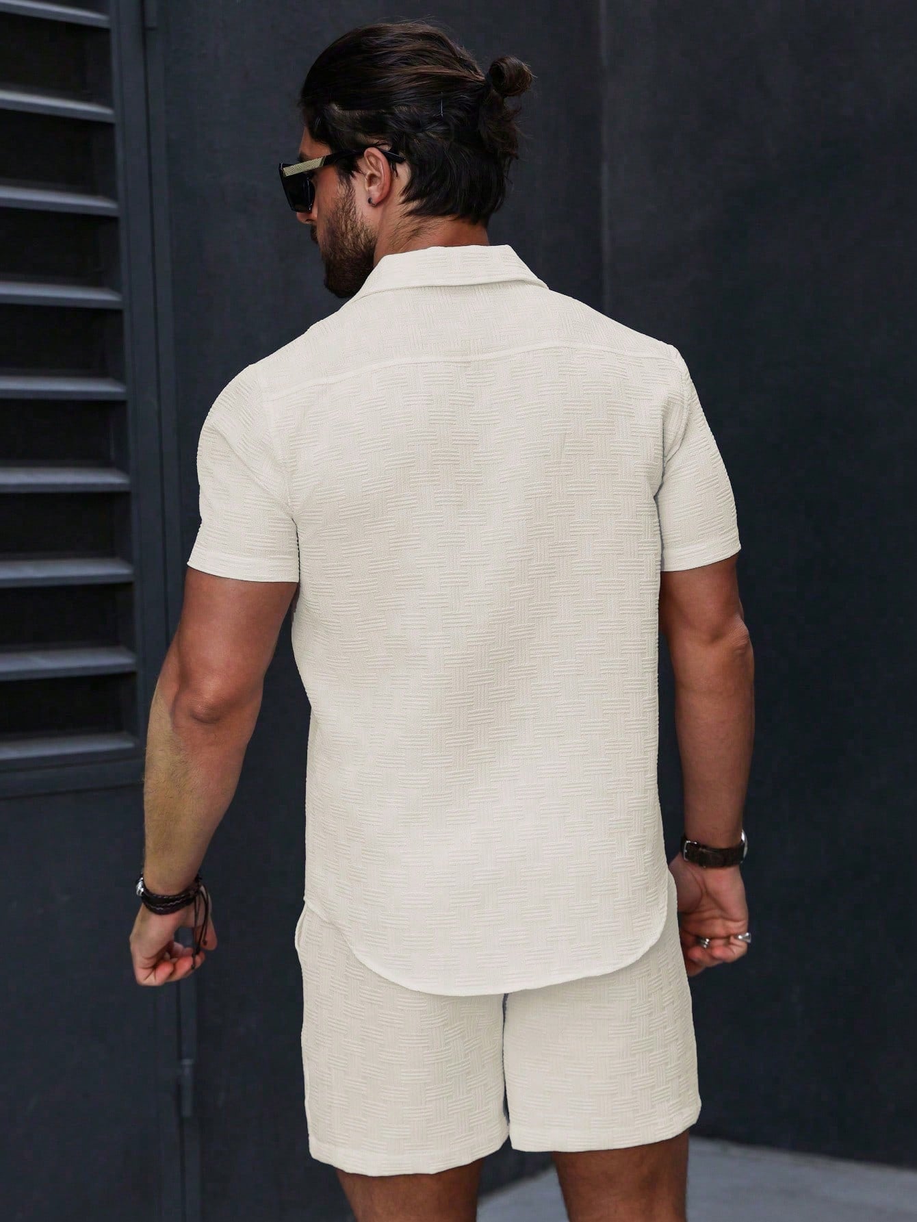 Conjunto Masculino Camisa Manga Curta E Shorts Estilo Casual Conjunto Masculino Camisa Manga Curta E Shorts Estilo