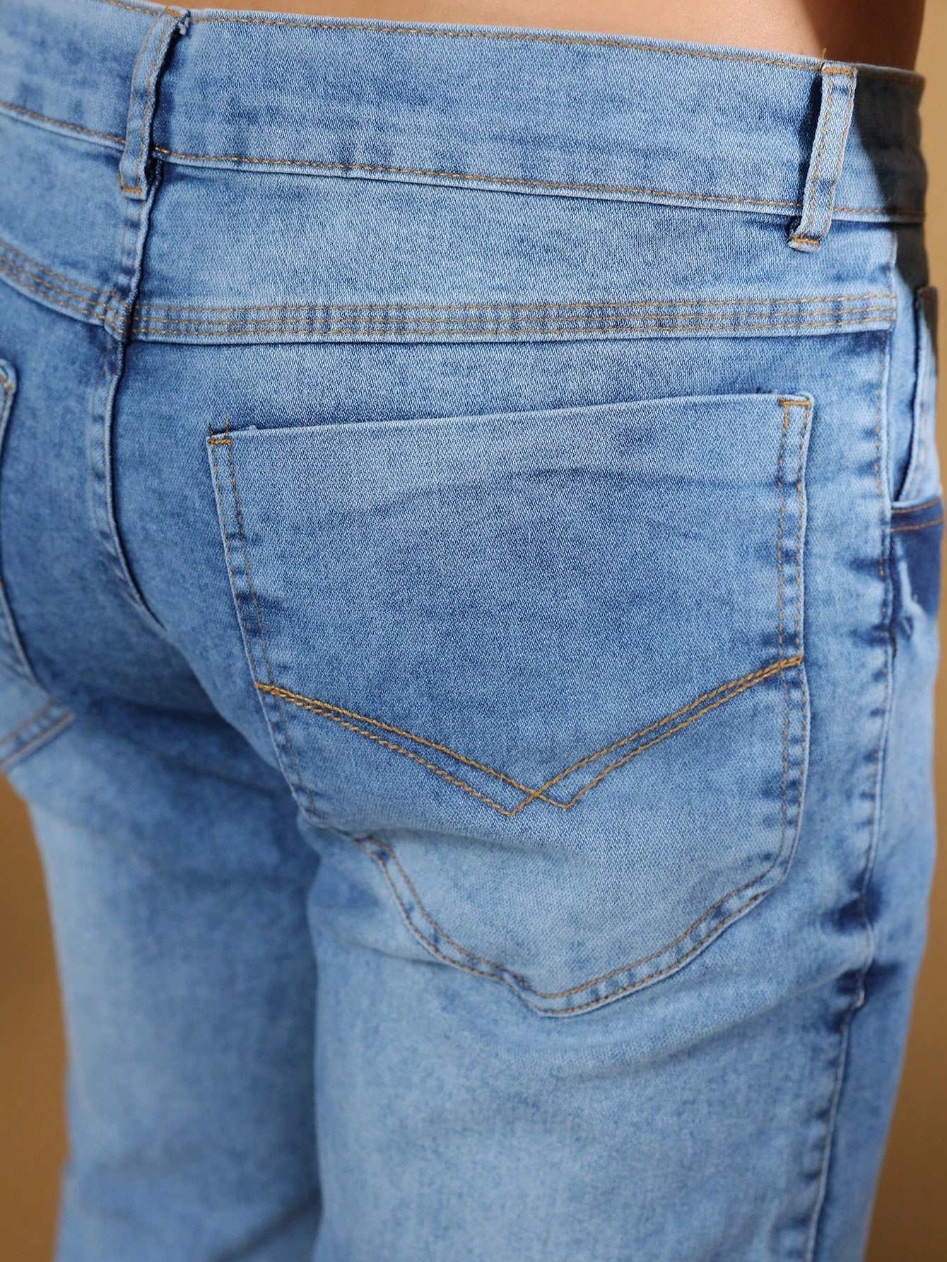 Calça Masculina Jeans Slim Fit Costura Contrastante E Ajuste Moderno Calça Masculina Social Slim Fit Com Tecido Stretch