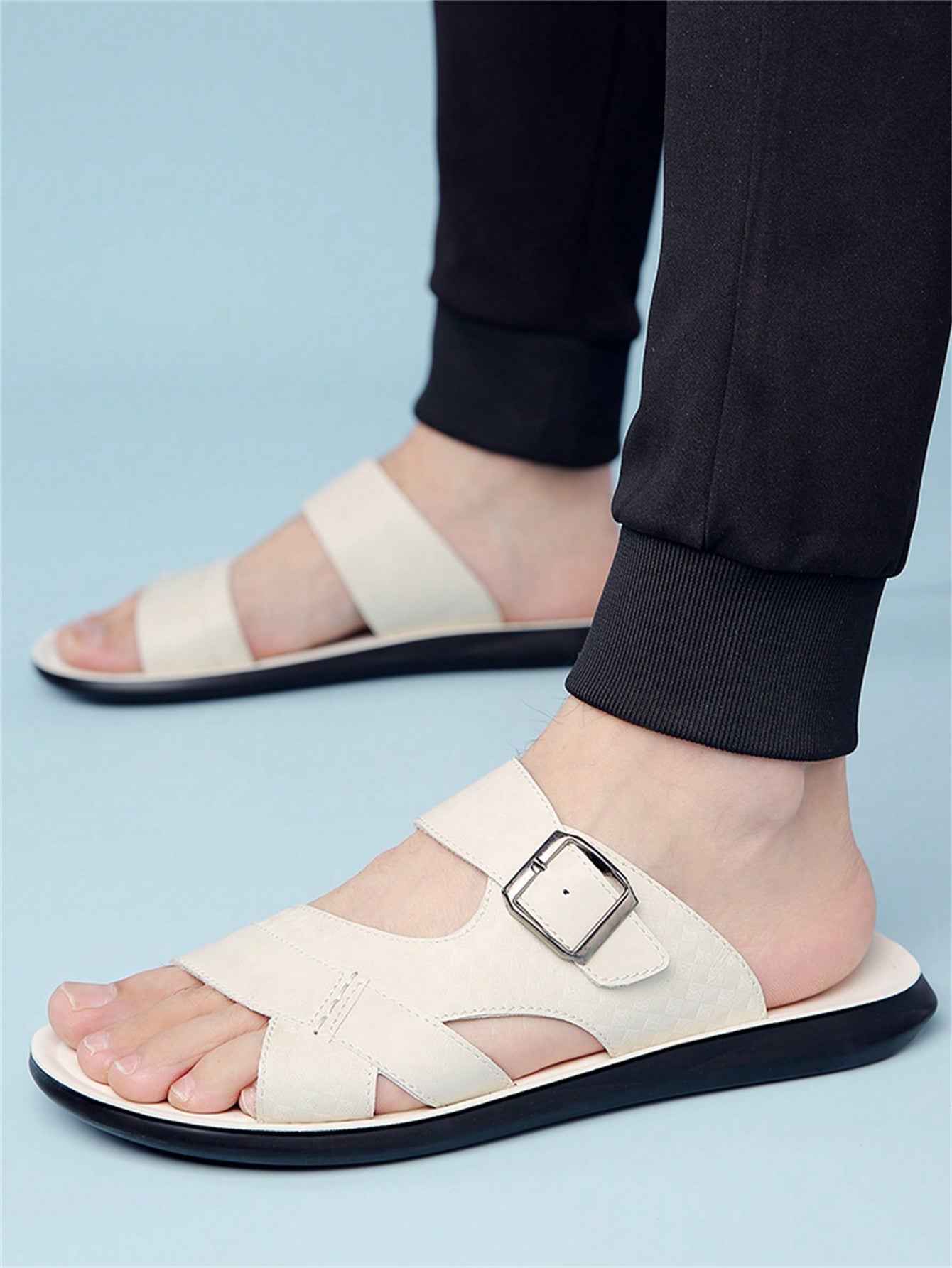 Chinelo Masculino Confortável Antiderrapante Casual Verão Branco / 36 Chinelo Masculino Confortável Antiderrapante