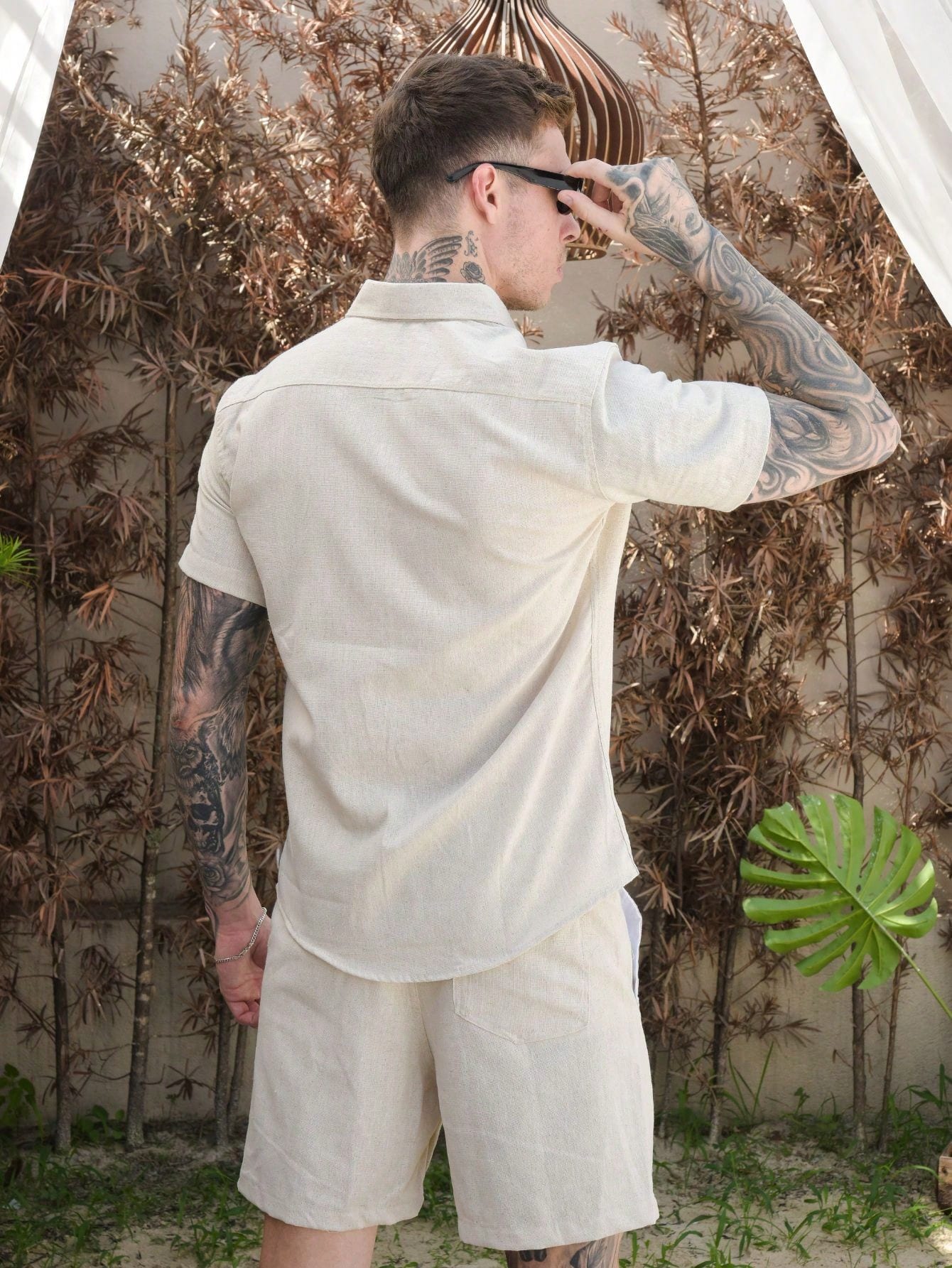 Conjunto Masculino Camisa Manga Curta E Bermuda Urbana Conjunto Masculino Camisa Manga Curta E Bermuda Urbana