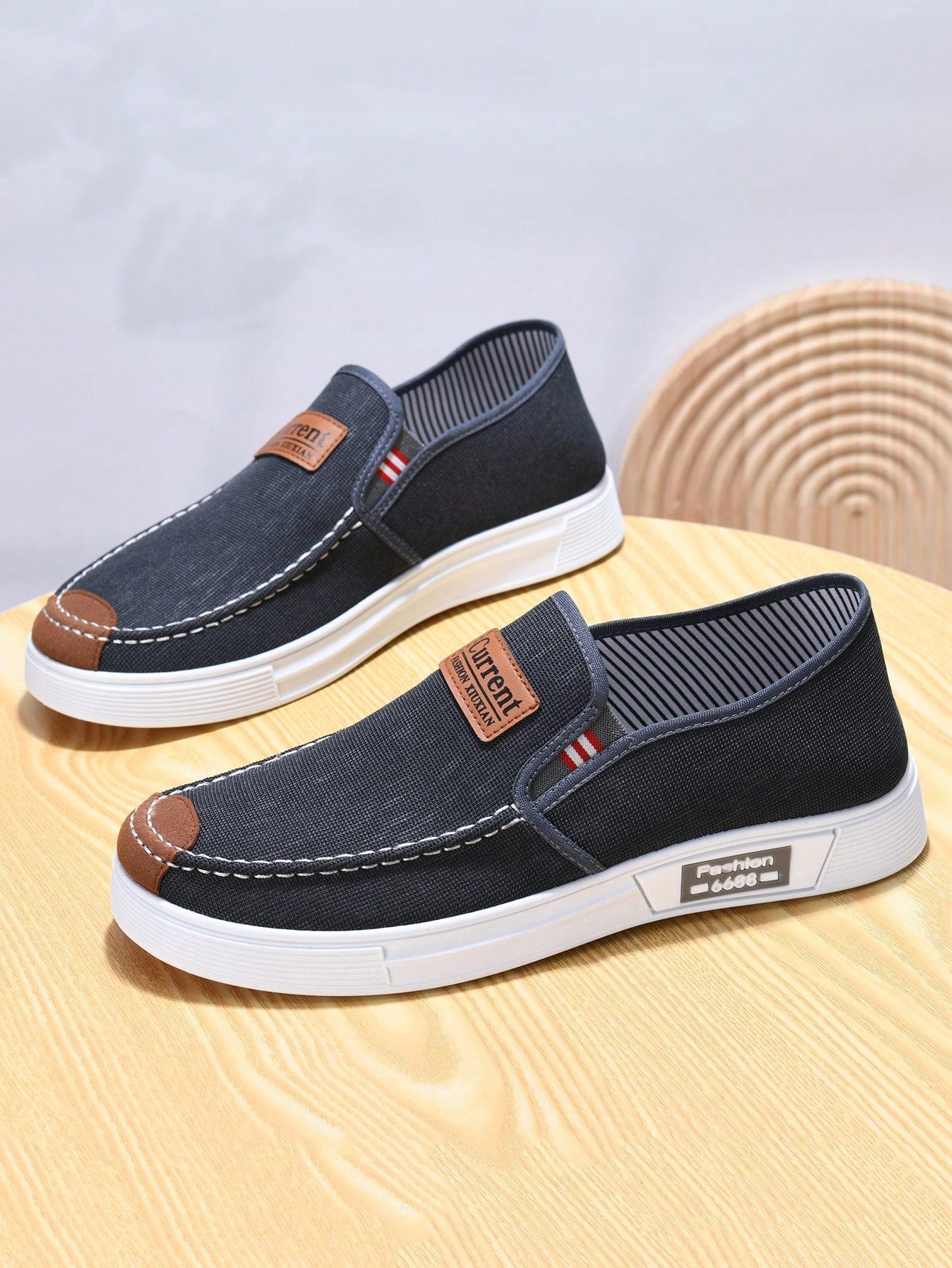 Tênis Masculino Slip-On Casual Lona Estilo Street Confortável Tênis Masculino Slip-On Casual Lona Estilo Street