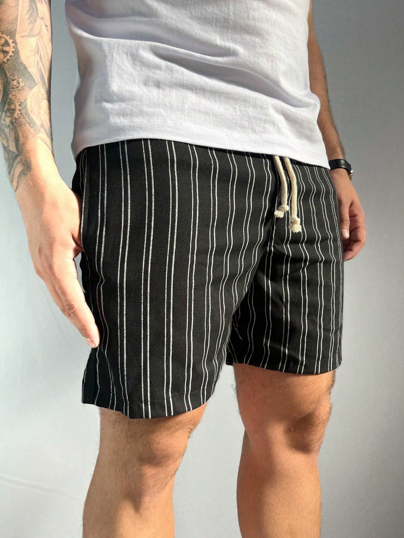 Shorts Masculino Mauricinho Casual Com Elástico E Caimento Shorts Masculino Mauricinho Casual Com Elástico E Caimento