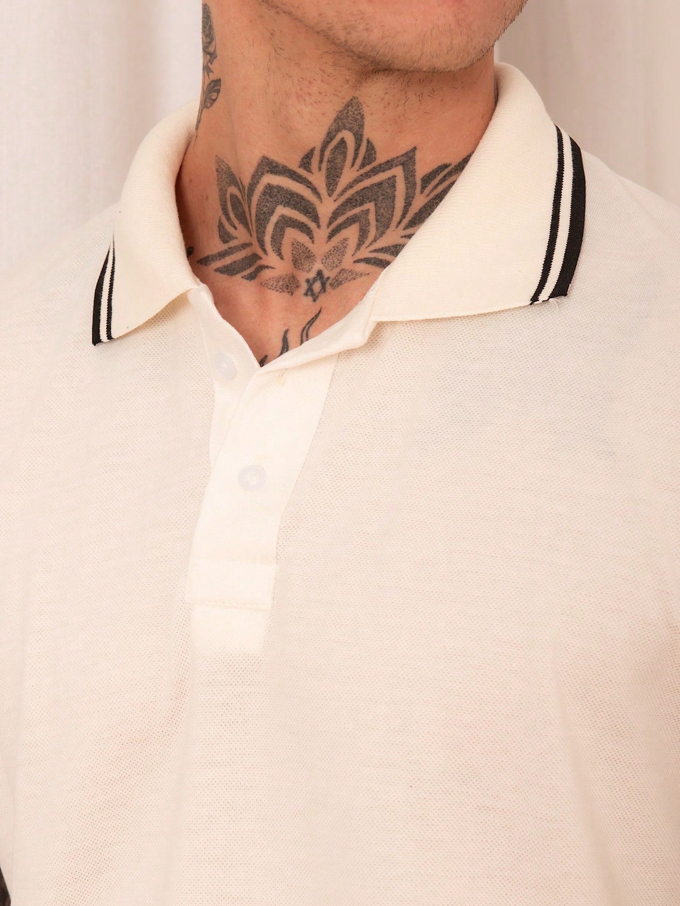 Camisa Polo Masculina Casual Estampa De Listras Gola Tradicional Camisa Polo Masculina Casual Estampa De Listras Gola