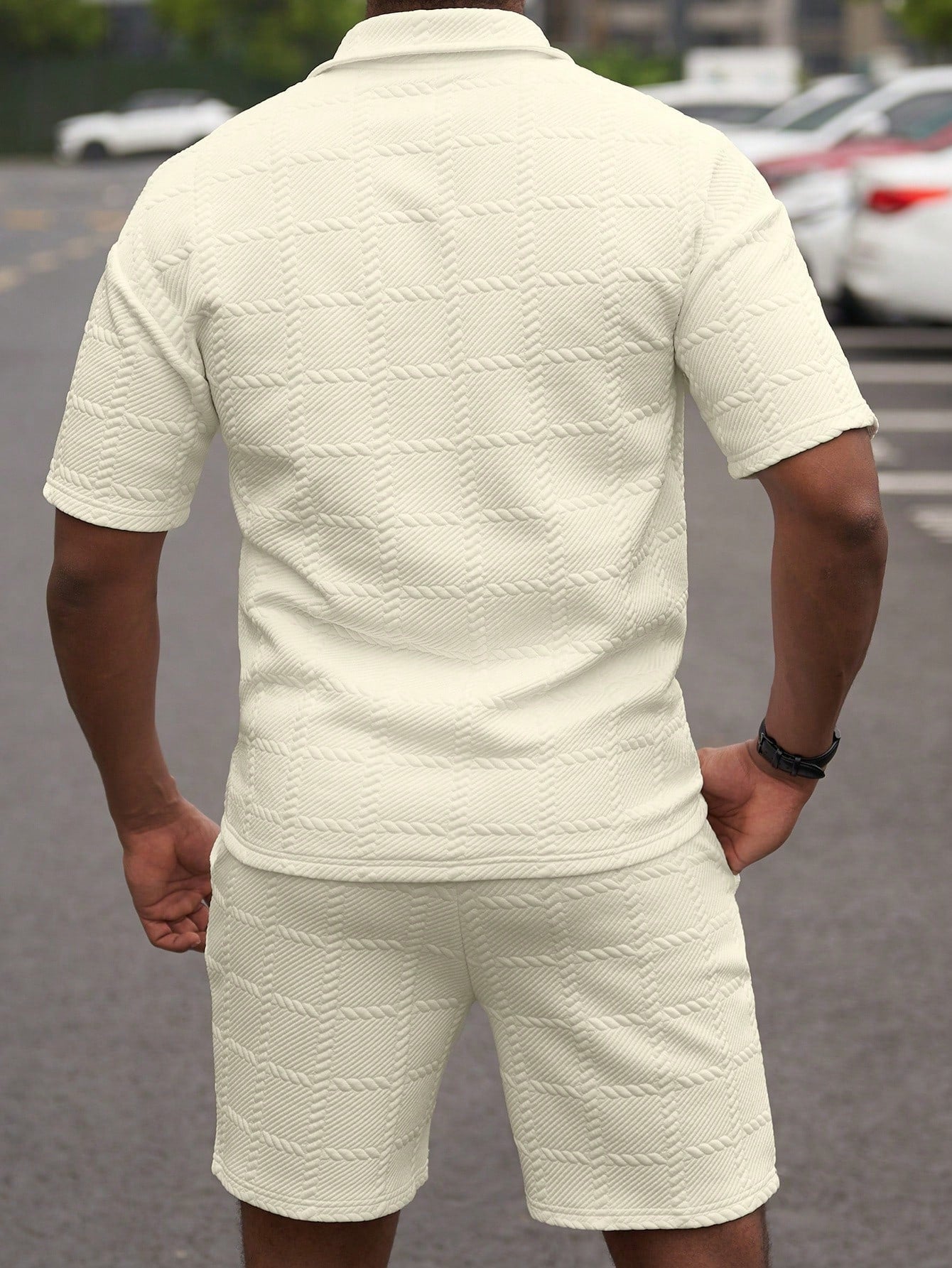 Conjunto Masculino Polo Manga Curta E Shorts Estilo Casual Conjunto Masculino Polo Manga Curta E Shorts Estilo Casual