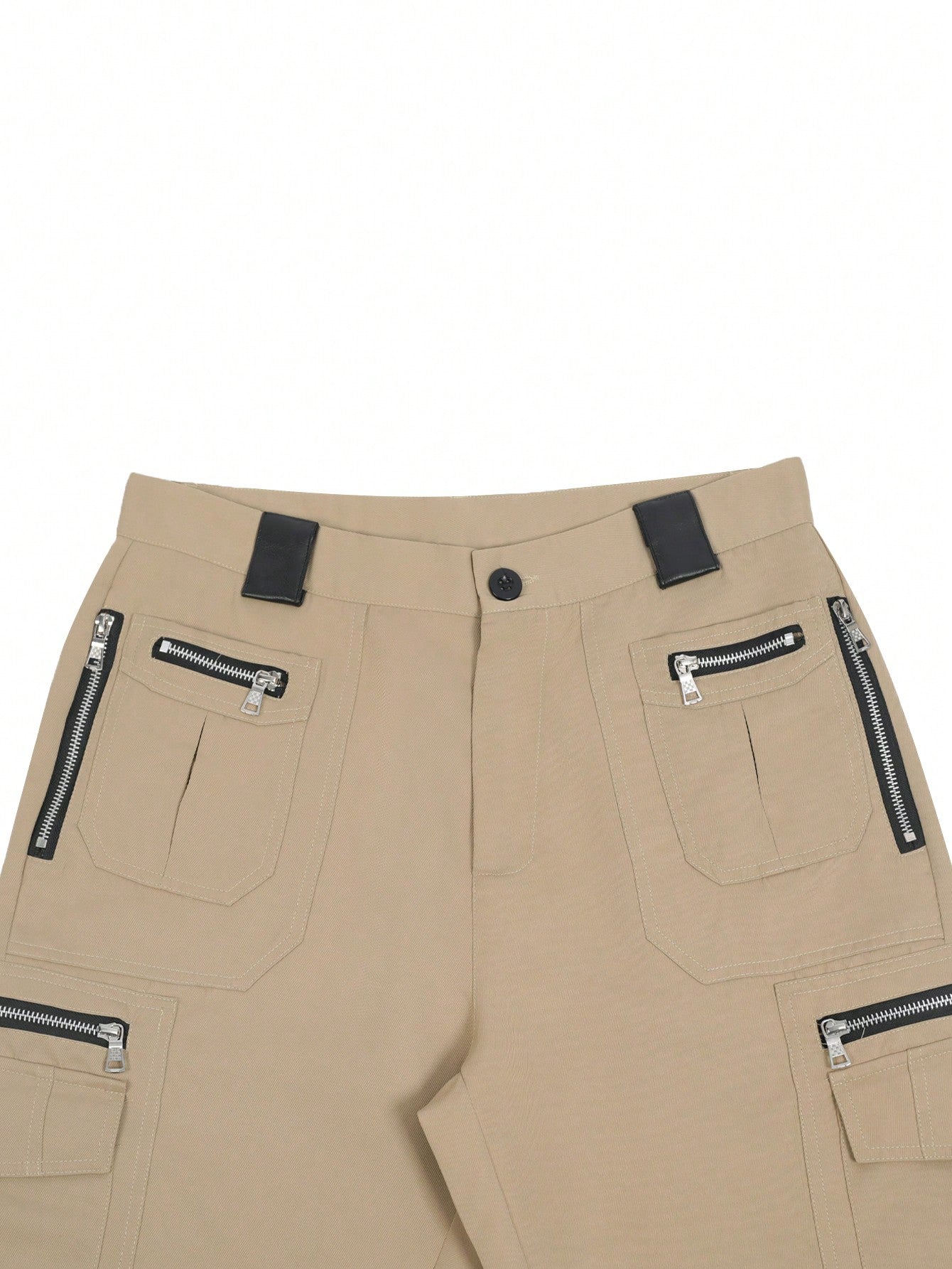 Shorts Masculino Cargo Com Zíperes E Estilo Tático Urbano Shorts Masculino Cargo Com Zíperes E Estilo Tático Urbano