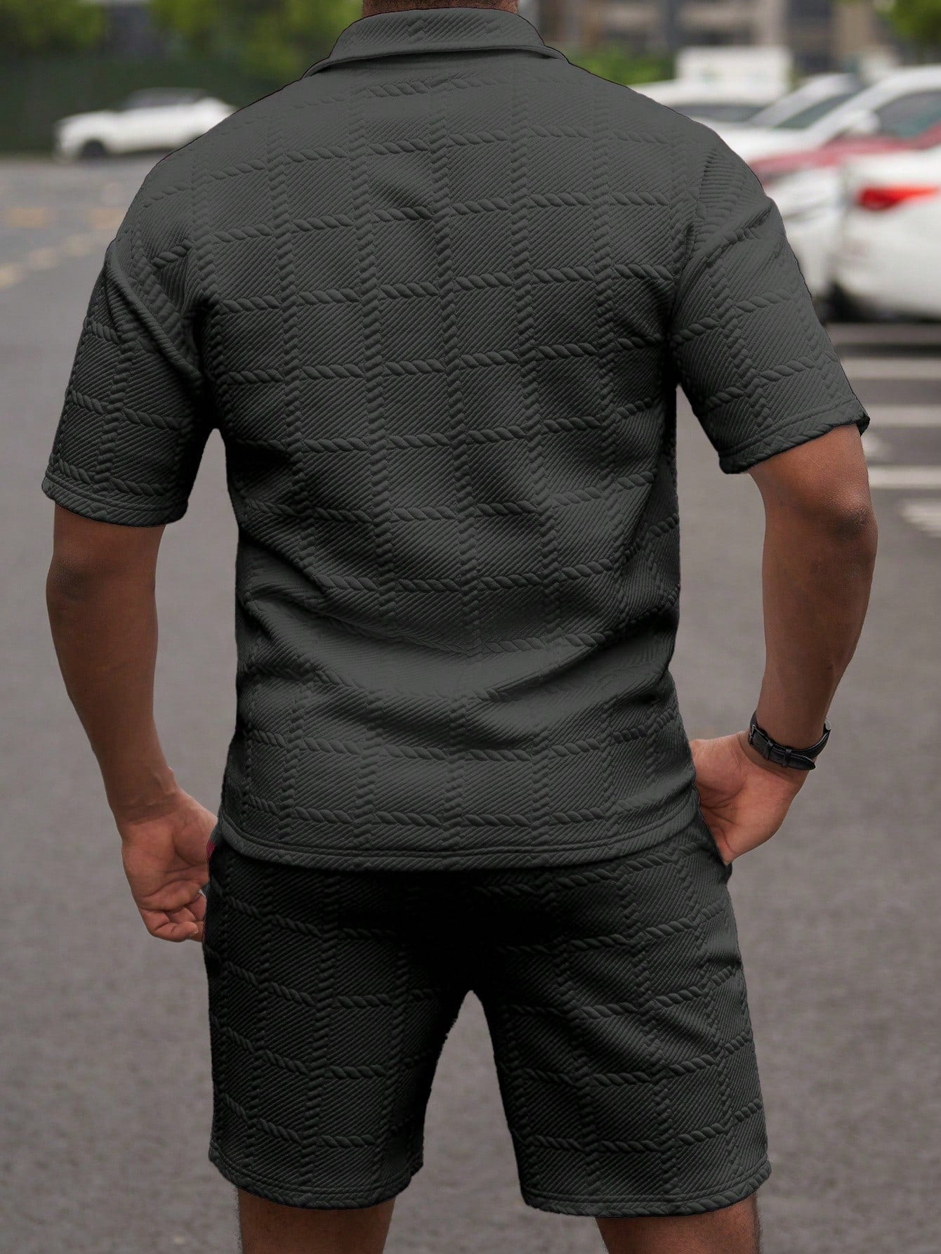 Conjunto Masculino Polo Manga Curta E Shorts Estilo Casual Conjunto Masculino Polo Manga Curta E Shorts Estilo Casual