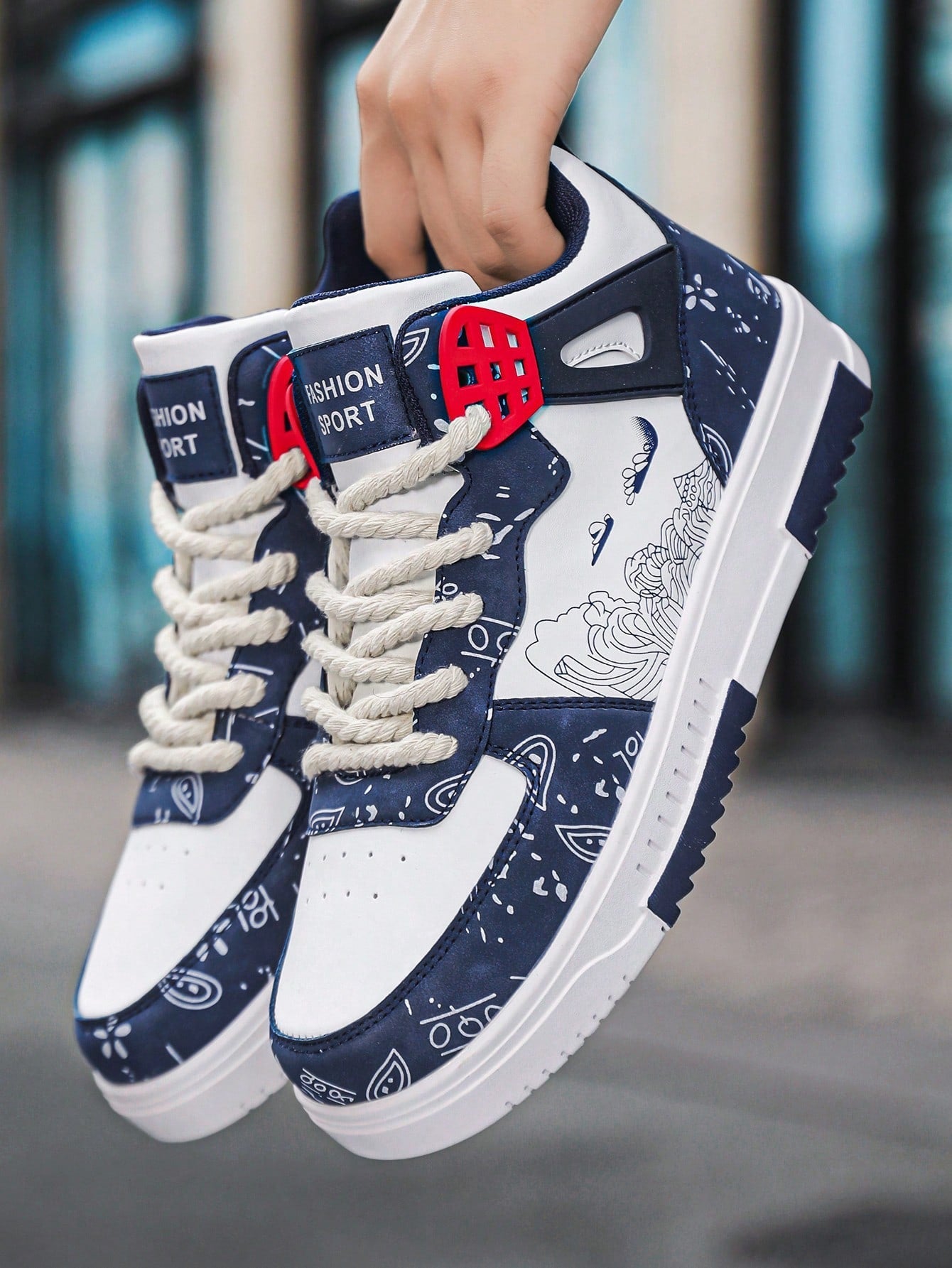 Tênis Masculino Com Estampa Criativa Casual Estilo Street Tênis Masculino Com Estampa Criativa Casual Estilo Street