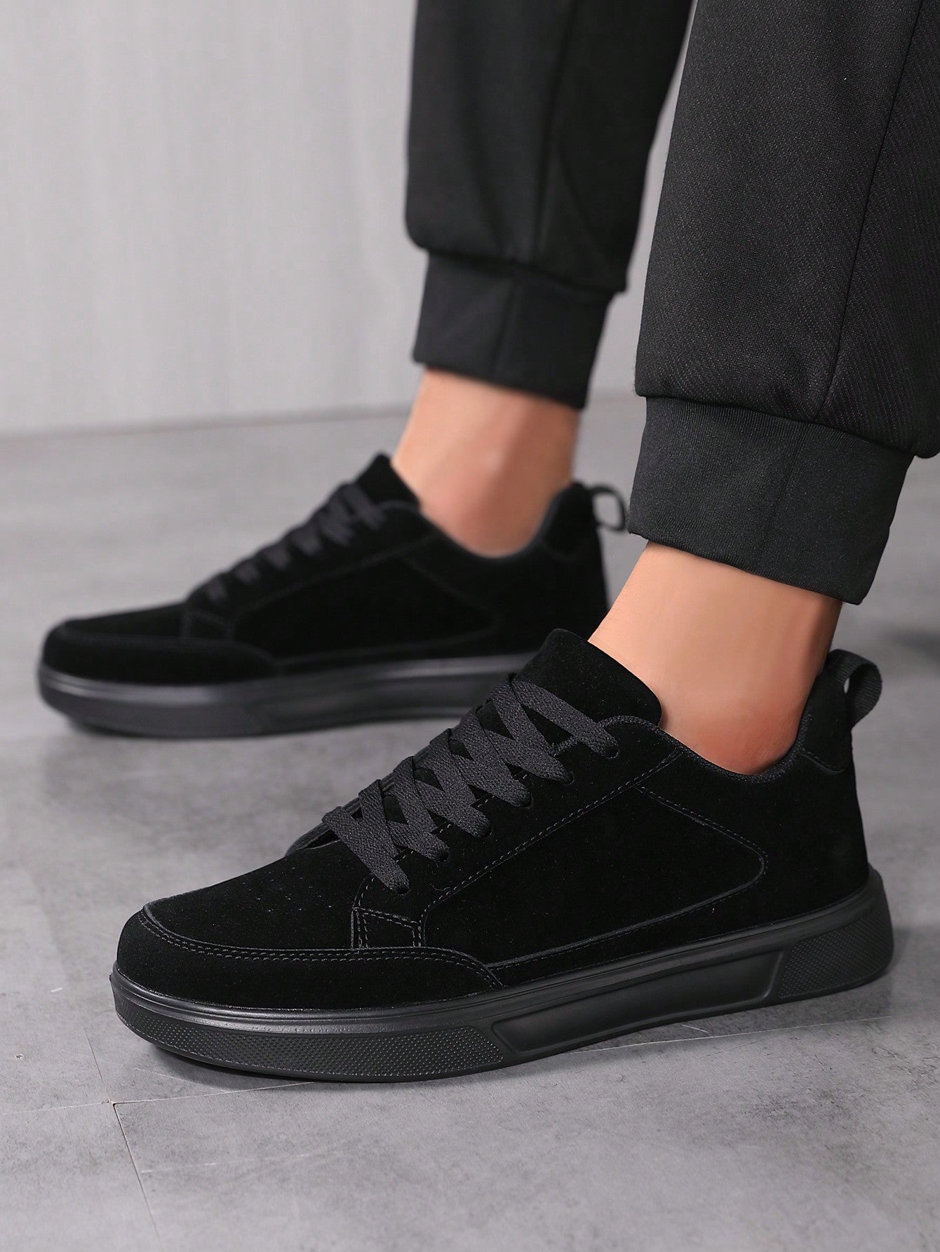 Tênis Masculino Casual Street Design Moderno Leve Preto / 36 Tênis Masculino Casual Street Design Moderno Leve