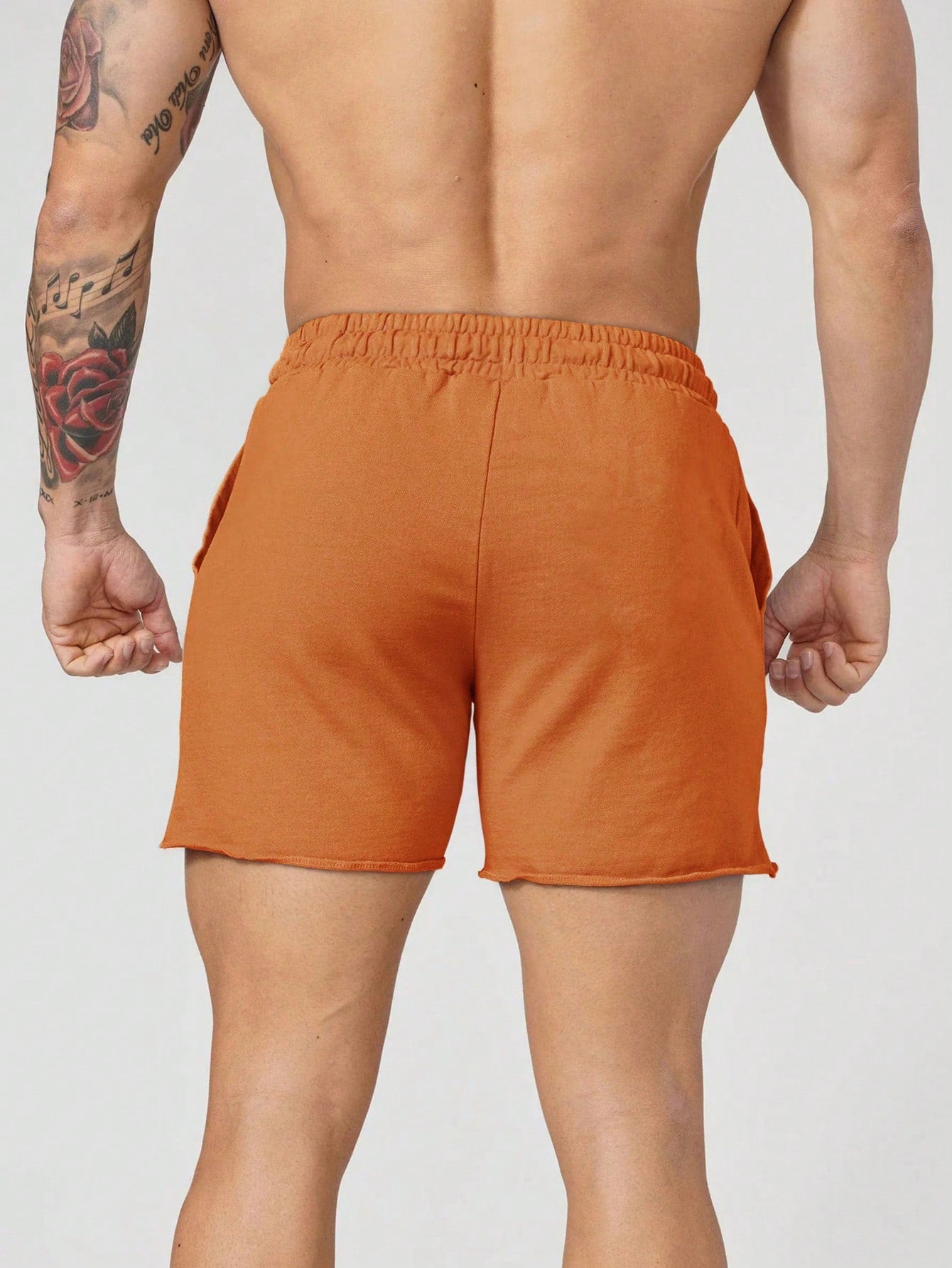 Shorts Masculino Casual Com Cós Elástico E Bolsos Funcionais Shorts Masculino Casual Com Cós Elástico E Bolsos