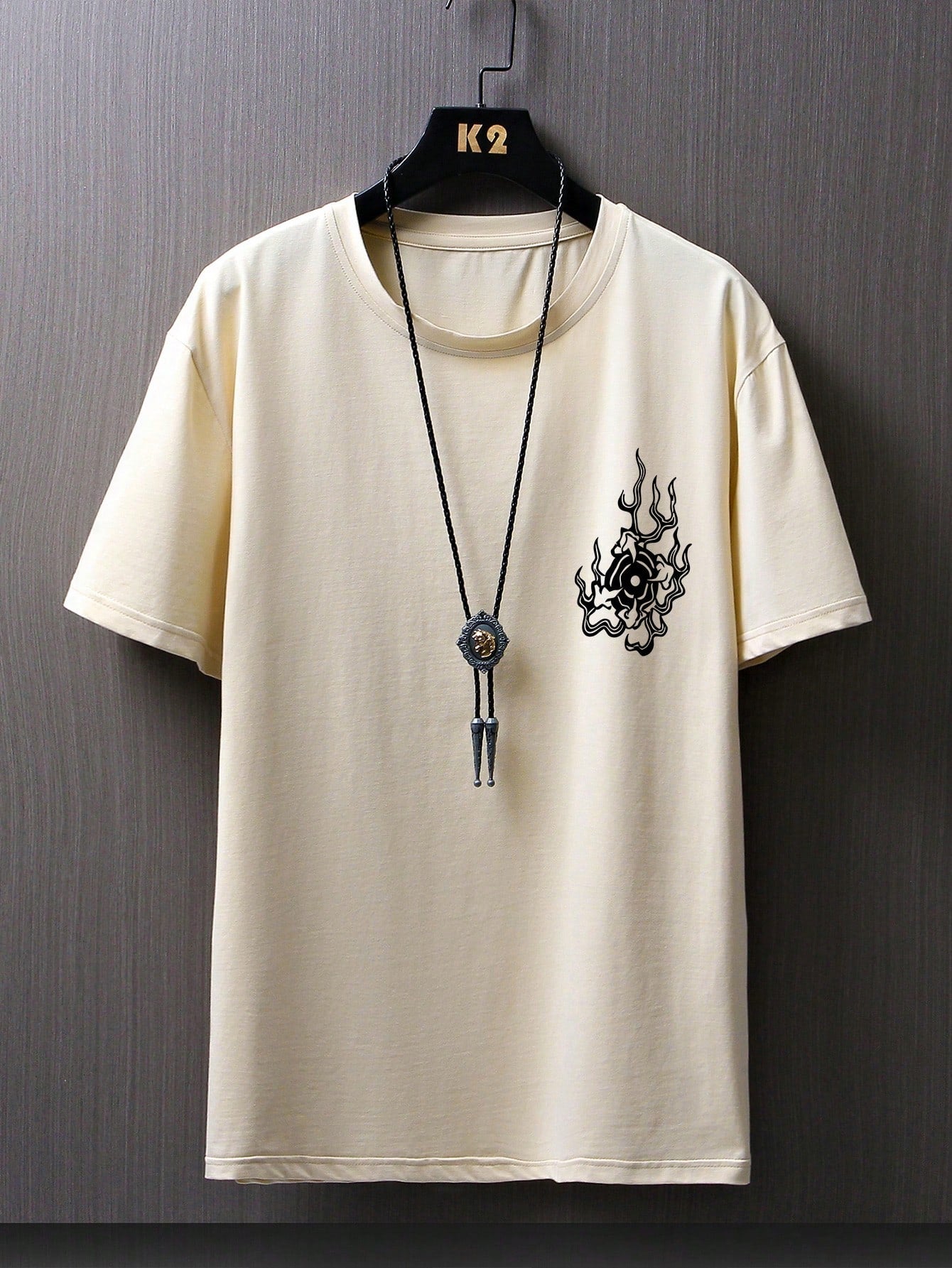 Camiseta Masculina Oversized Estampa De Dragão Urbana Camiseta Masculina Oversized Estampa De Dragão Urbana