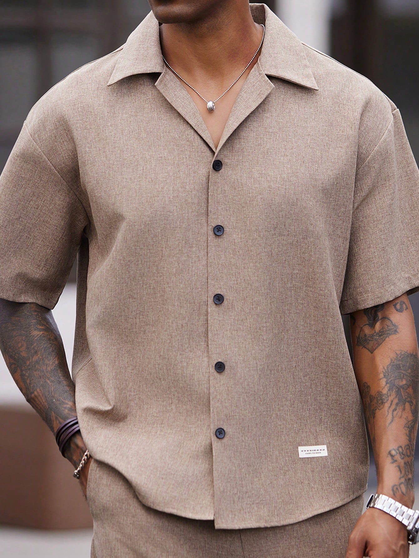 Conjunto Masculino Camisa Textura Linho E Calça Casual Elegante Conjunto Masculino Camisa Textura Linho E Calça Casual