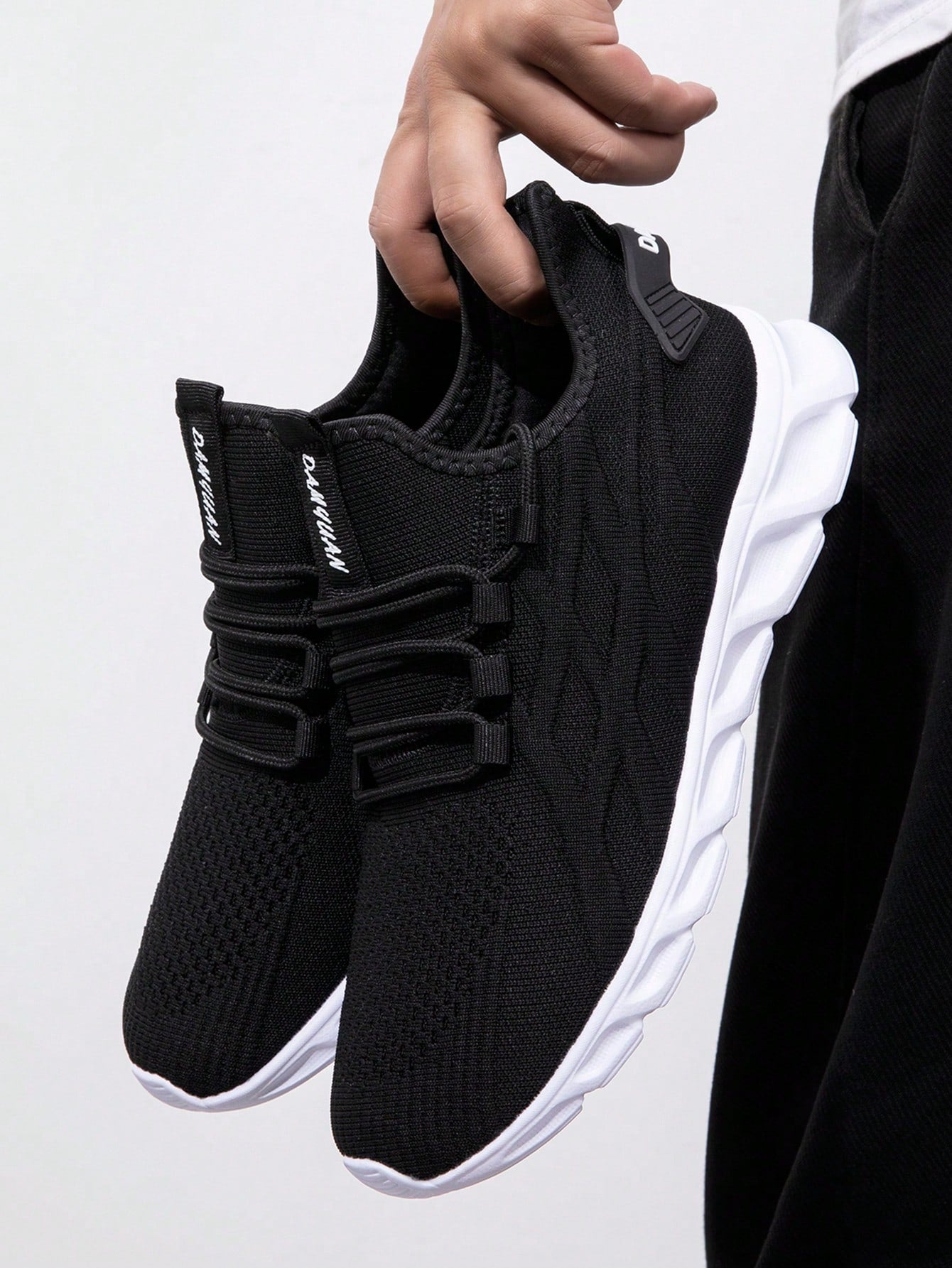 Tênis Masculino Slip On Leve Respirável Confortável Para Corrida Preto / 36 Tênis Masculino Slip On Leve Respirável