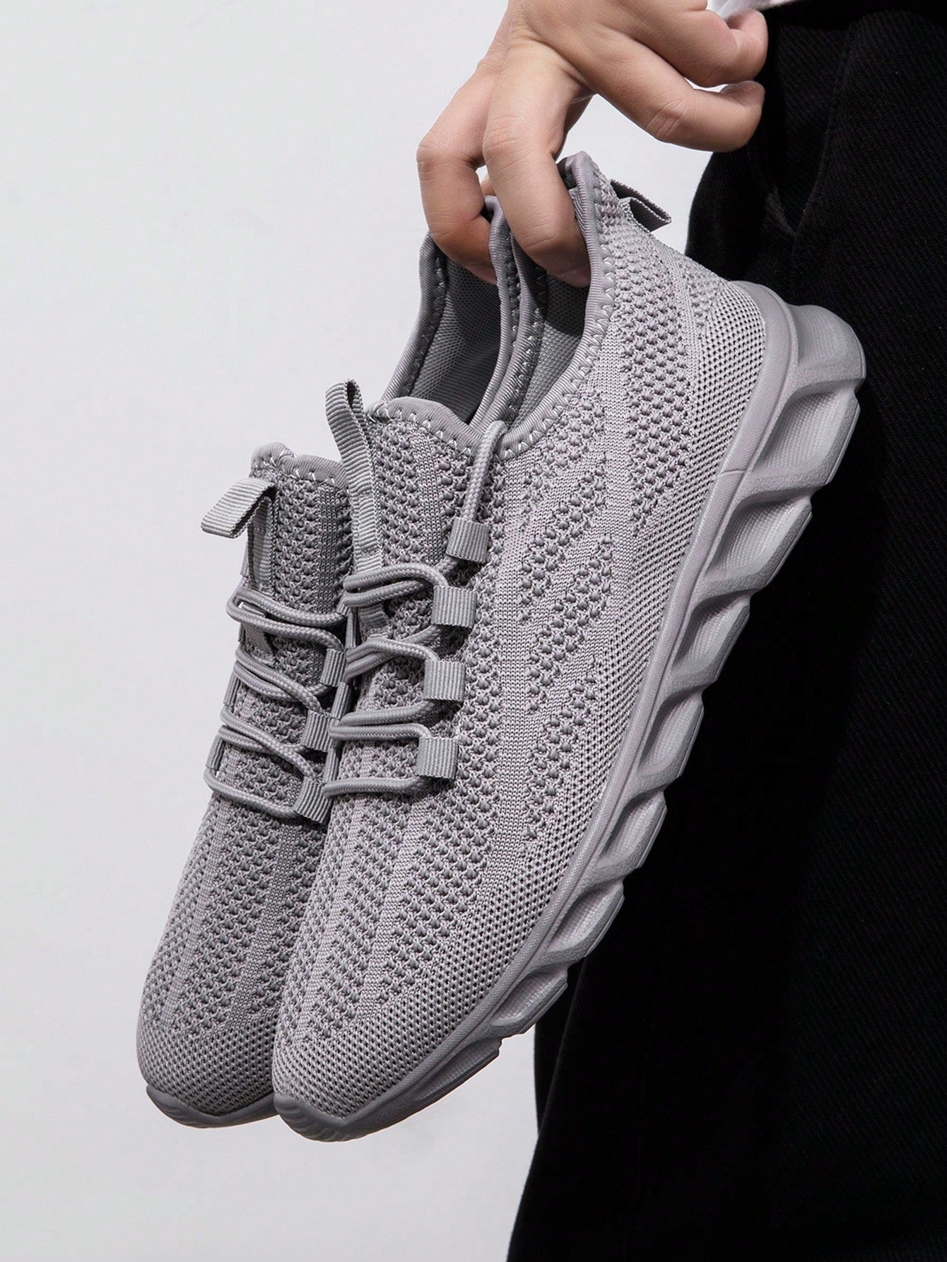 Tênis Masculino Chunky Leve Respirável Antiderrapante Casual Cinza / 36 Tênis Masculino Chunky Leve Respirável