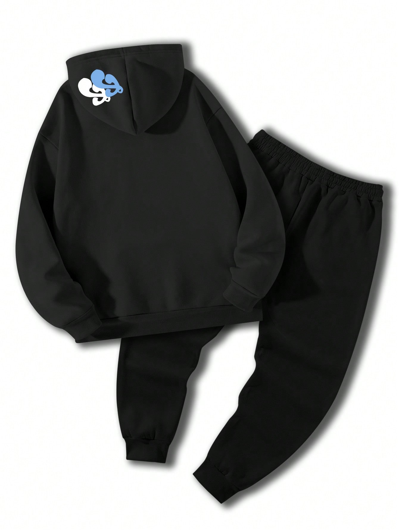 Conjunto Masculino Moletom Estampa Lettering E Calça Jogger Cós Ajustável Conjunto Masculino Moletom Estampa Lettering