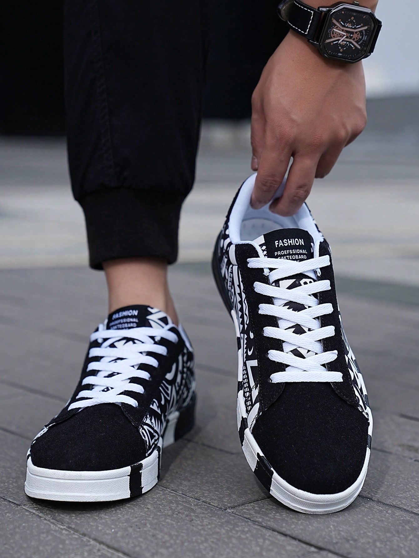 Tênis Masculino Street Estampado Tribal Solado Estilizado Tênis Masculino Street Estampado Tribal Solado Estilizado