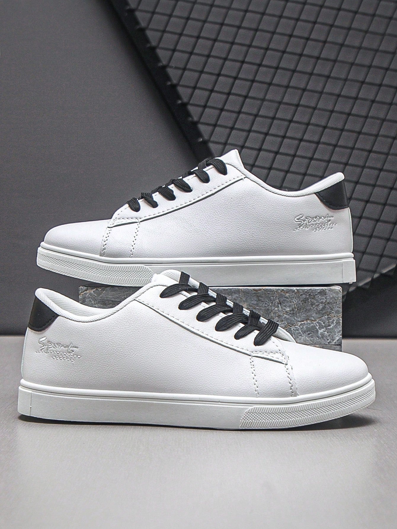 Tênis Masculino Casual Conforto com Cadarço Contrastante Tênis Masculino Casual Conforto com Cadarço Contrastante