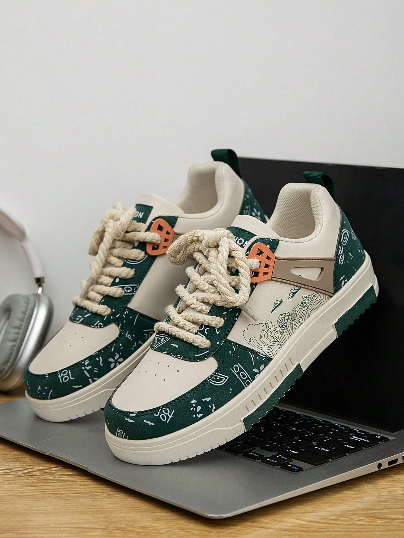 Tênis Masculino Estilo Street Com Estampa Criativa Urbana Tênis Masculino Estilo Street Com Estampa Criativa Urbana