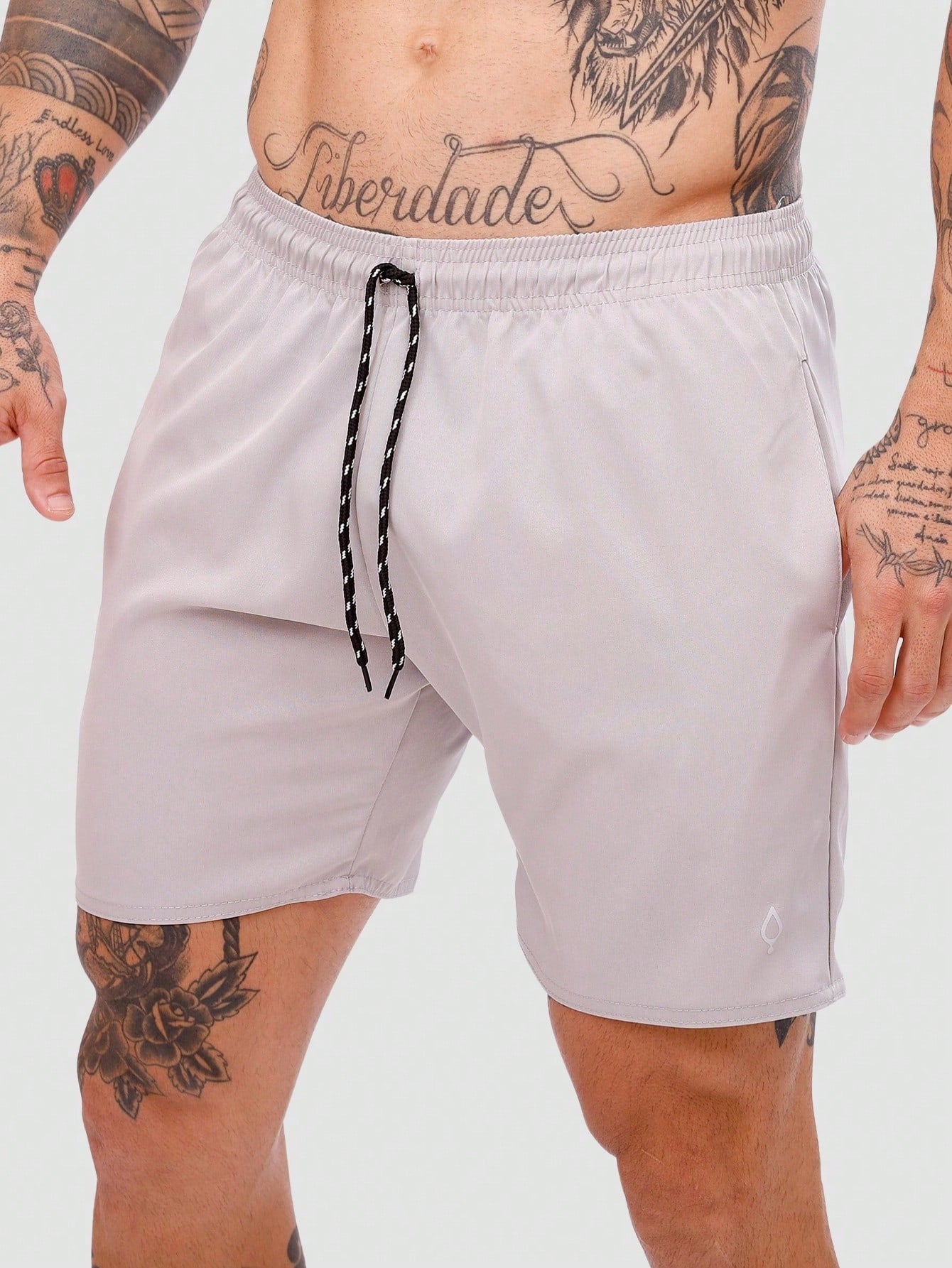 Shorts Masculino Esportivo Com Cintura Ajustável E Leveza Branco / PP Shorts Masculino Esportivo Com Cintura Ajustável