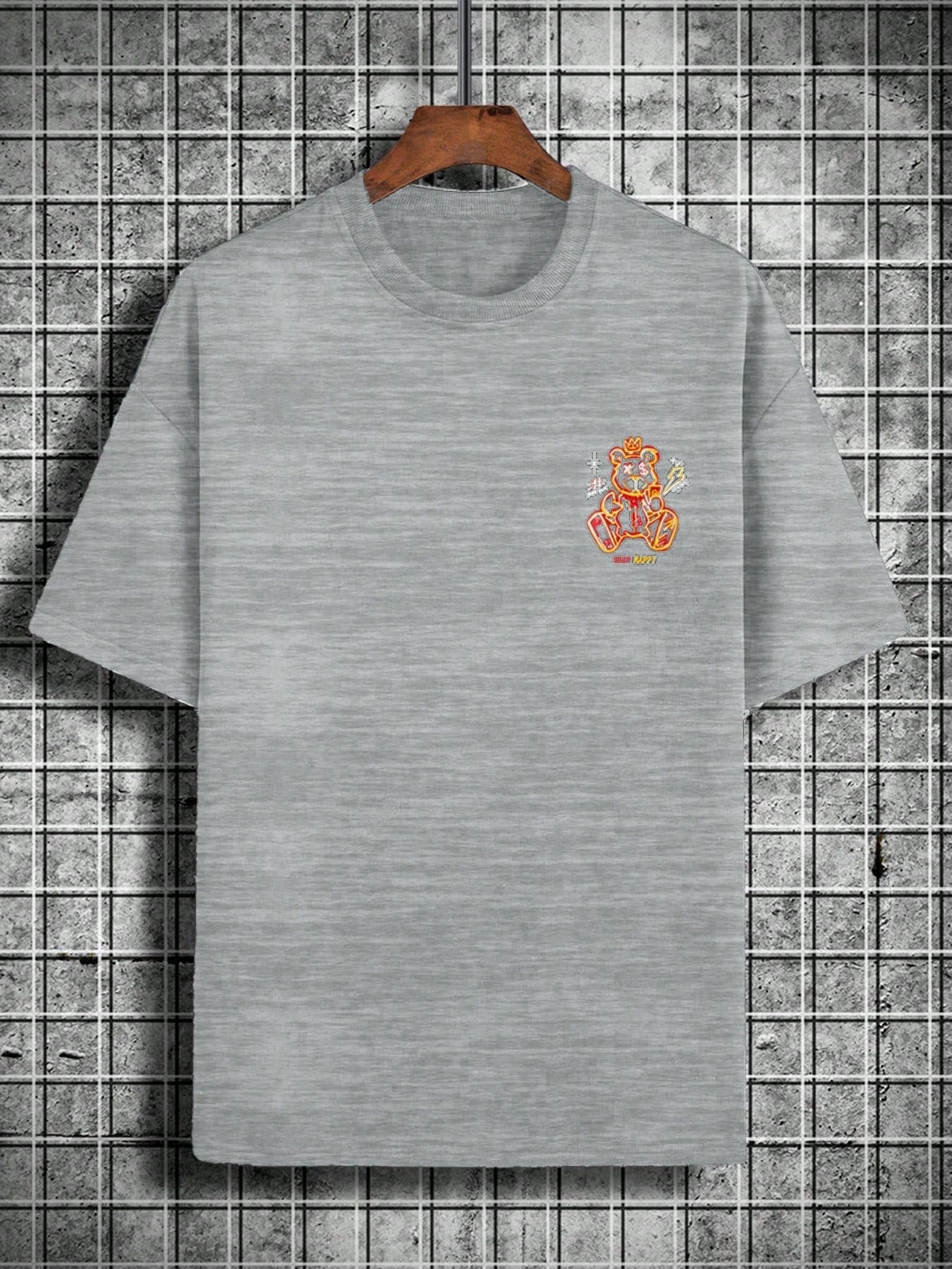 Camiseta Masculina Estampa Cartoon Slogan Moderno Camiseta Masculina Estampa Cartoon Slogan Moderno