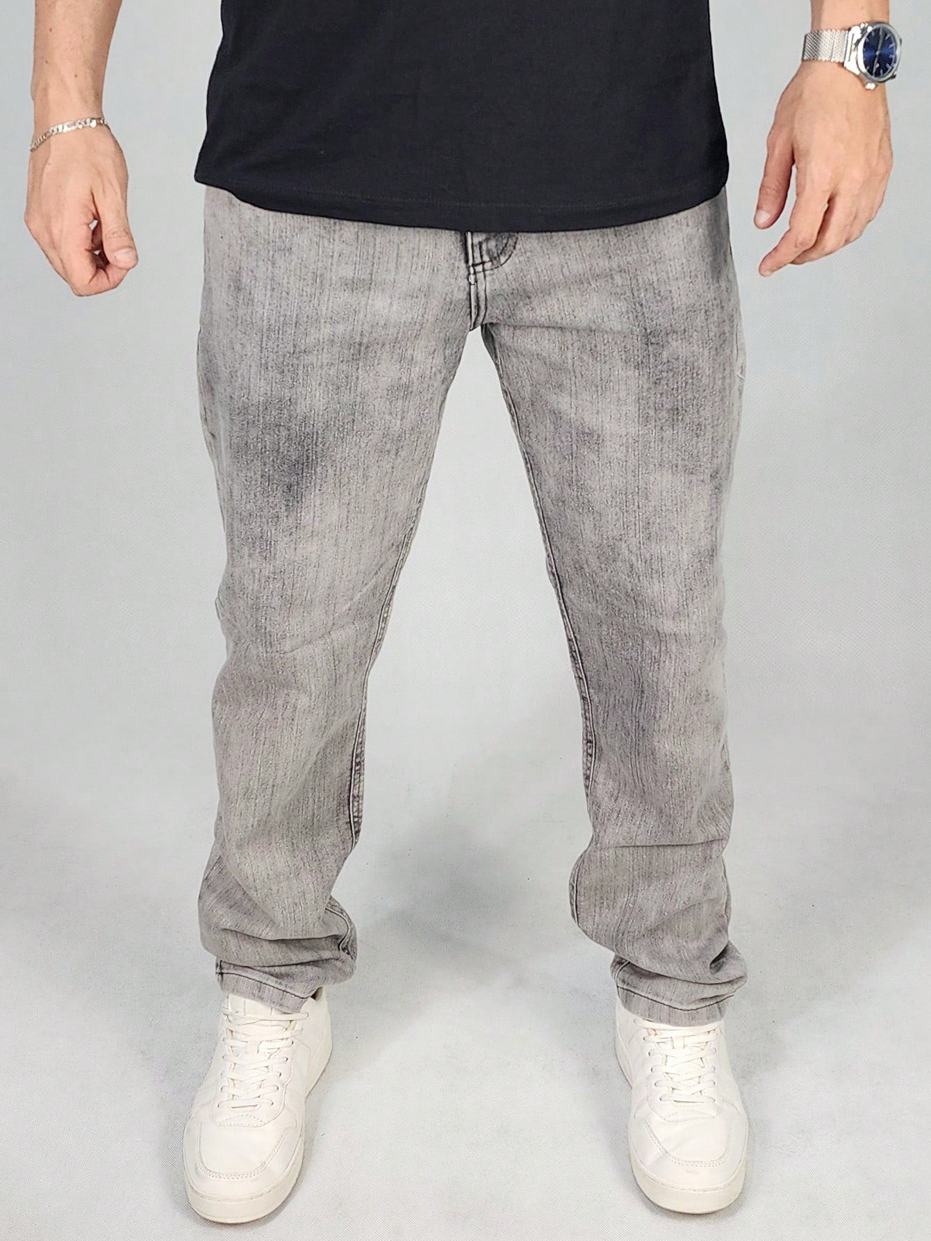 Calça Masculina Jeans Slim Fit Cintura Tradicional E Bolsos Funcionais Calça Masculina Jeans Slim Fit Cintura