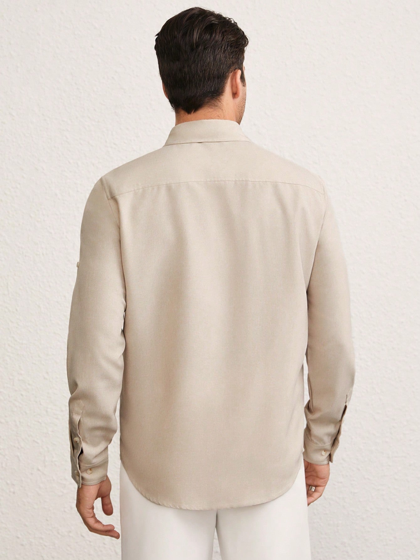 Camisa Masculina Manga Longa Caimento Elegante Camisa Masculina Manga Longa Caimento Elegante