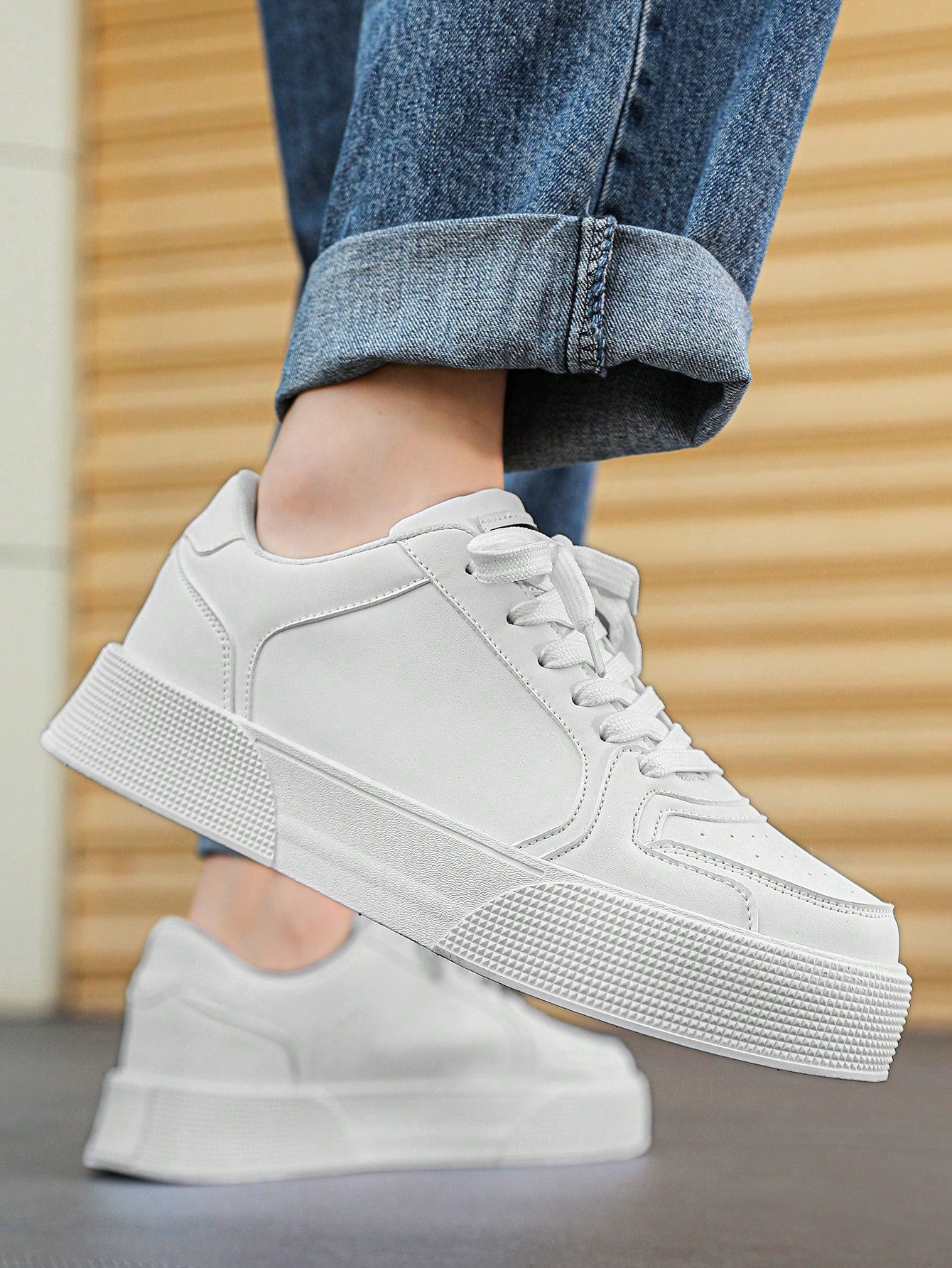 Tênis Masculino Casual Street Cadarço Solado Reto Confortável Tênis Masculino Casual Street Cadarço Solado Reto