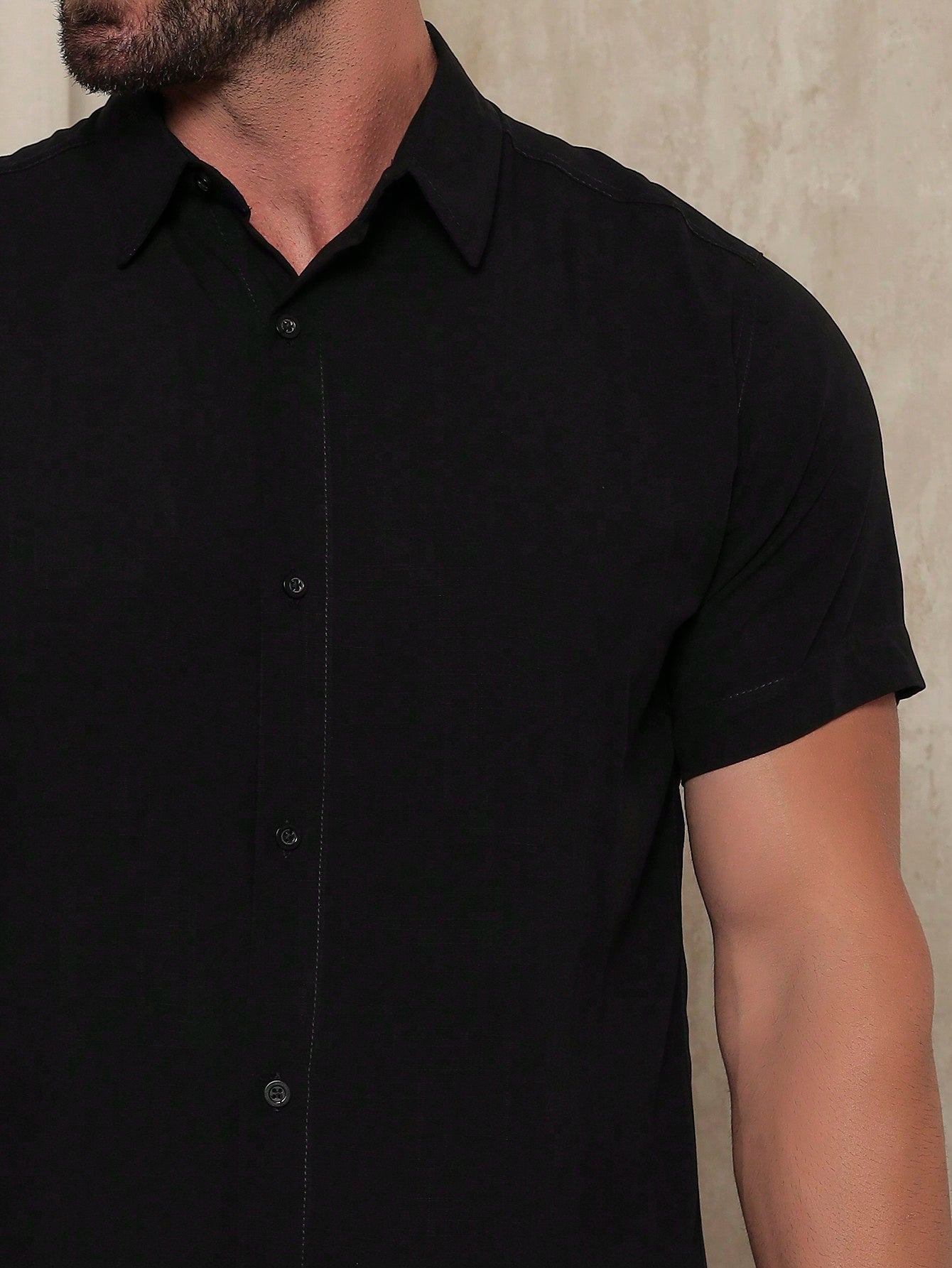 Conjunto Masculino Camisa De Botão E Shorts Tecido Leve Conjunto Masculino Camisa De Botão E Shorts Tecido Leve