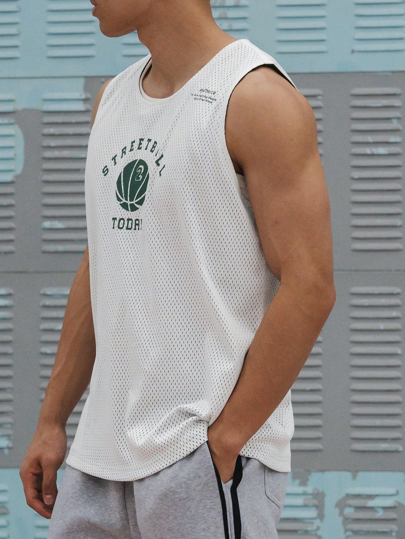 Camiseta Regata Masculina Estampa Basquete Tecido Respirável Camiseta Regata Masculina Estampa Basquete Tecido