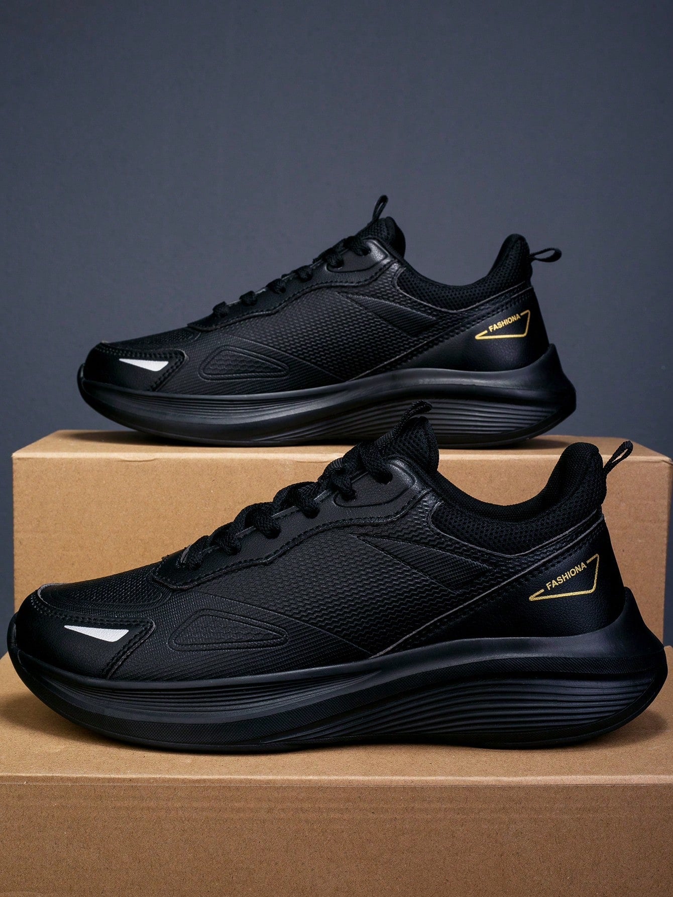 Tênis Masculino Chunky Leve Amortecimento Confortável Antiderrapante Preto / 36 Tênis Masculino Chunky Leve