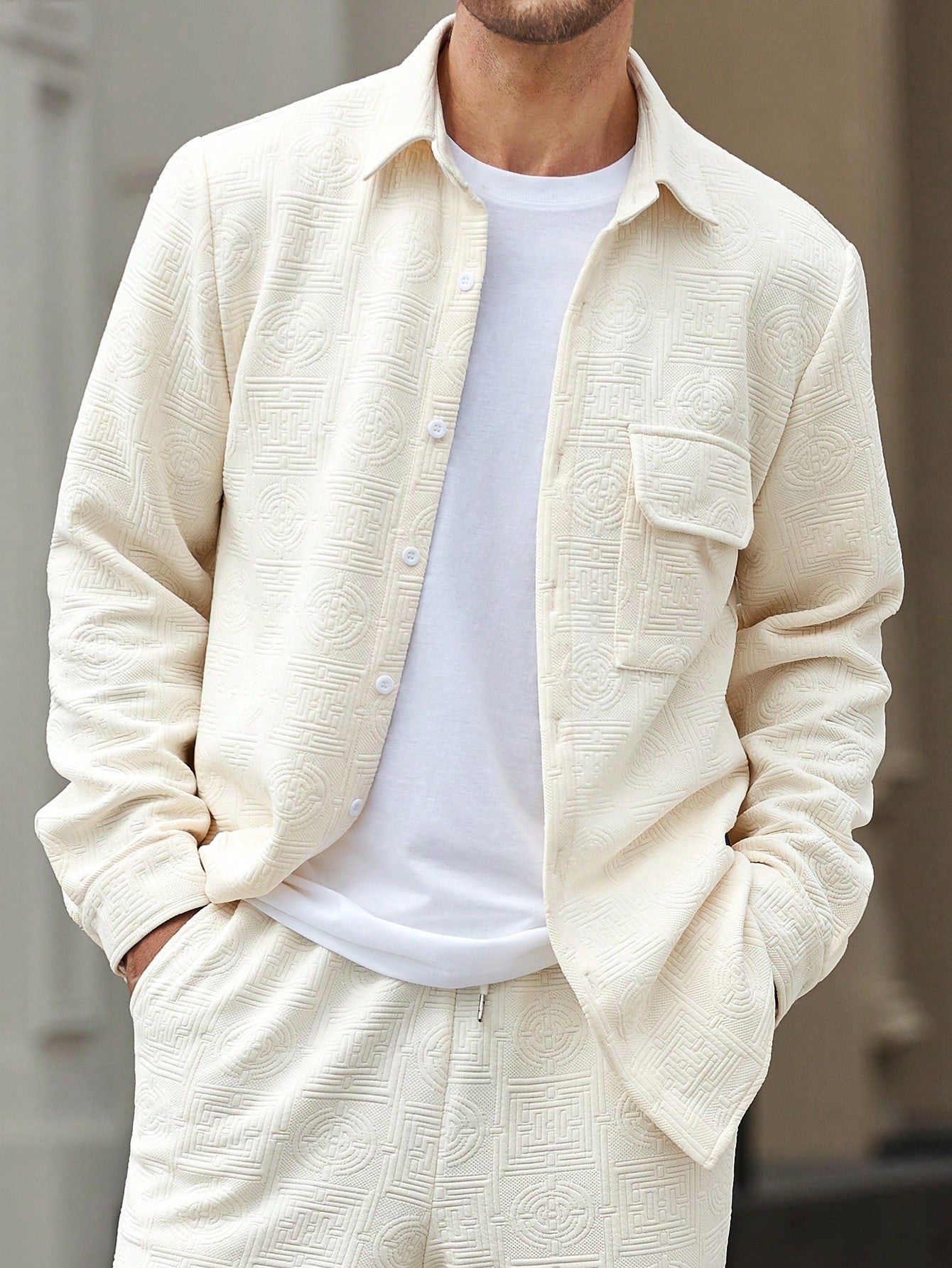 Conjunto Masculino Blusa Manga Longa E Calça Casual Minimalista Conjunto Masculino Blusa Manga Longa E Calça Casual