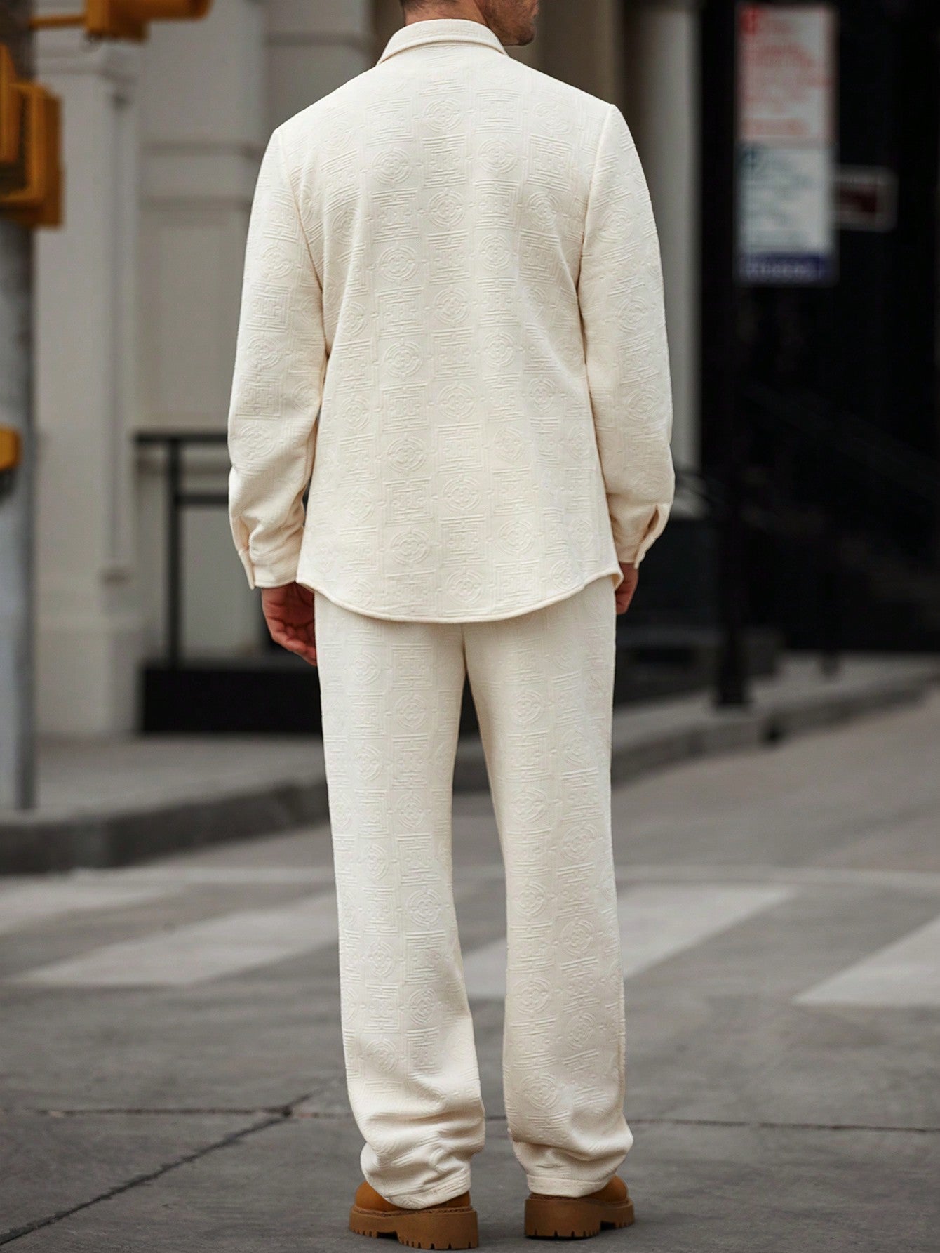 Conjunto Masculino Blusa Manga Longa E Calça Casual Minimalista Conjunto Masculino Blusa Manga Longa E Calça Casual