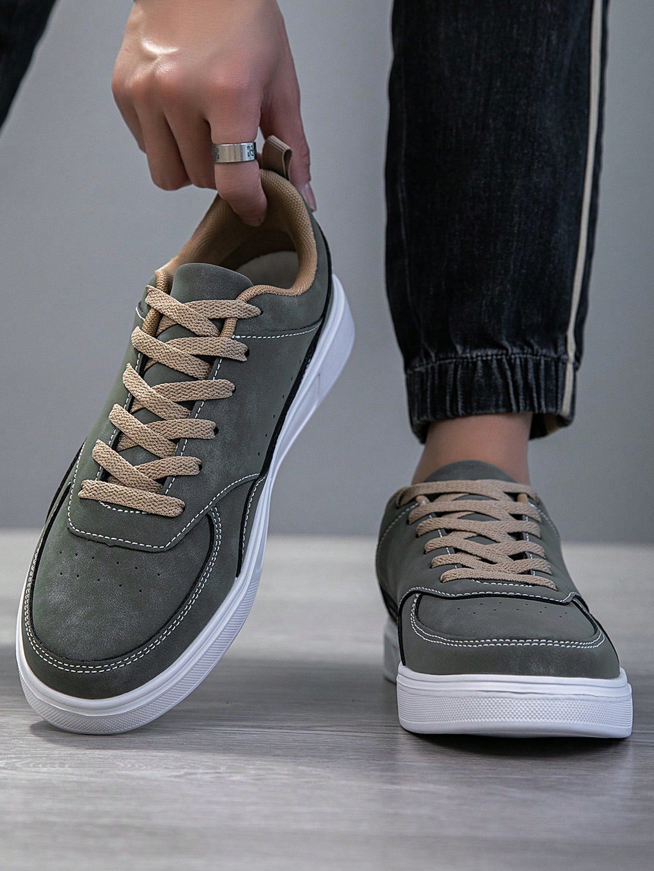 Tênis Masculino Street Skate Cadarço Solado Antiderrapante Durável Tênis Masculino Street Skate Cadarço Solado