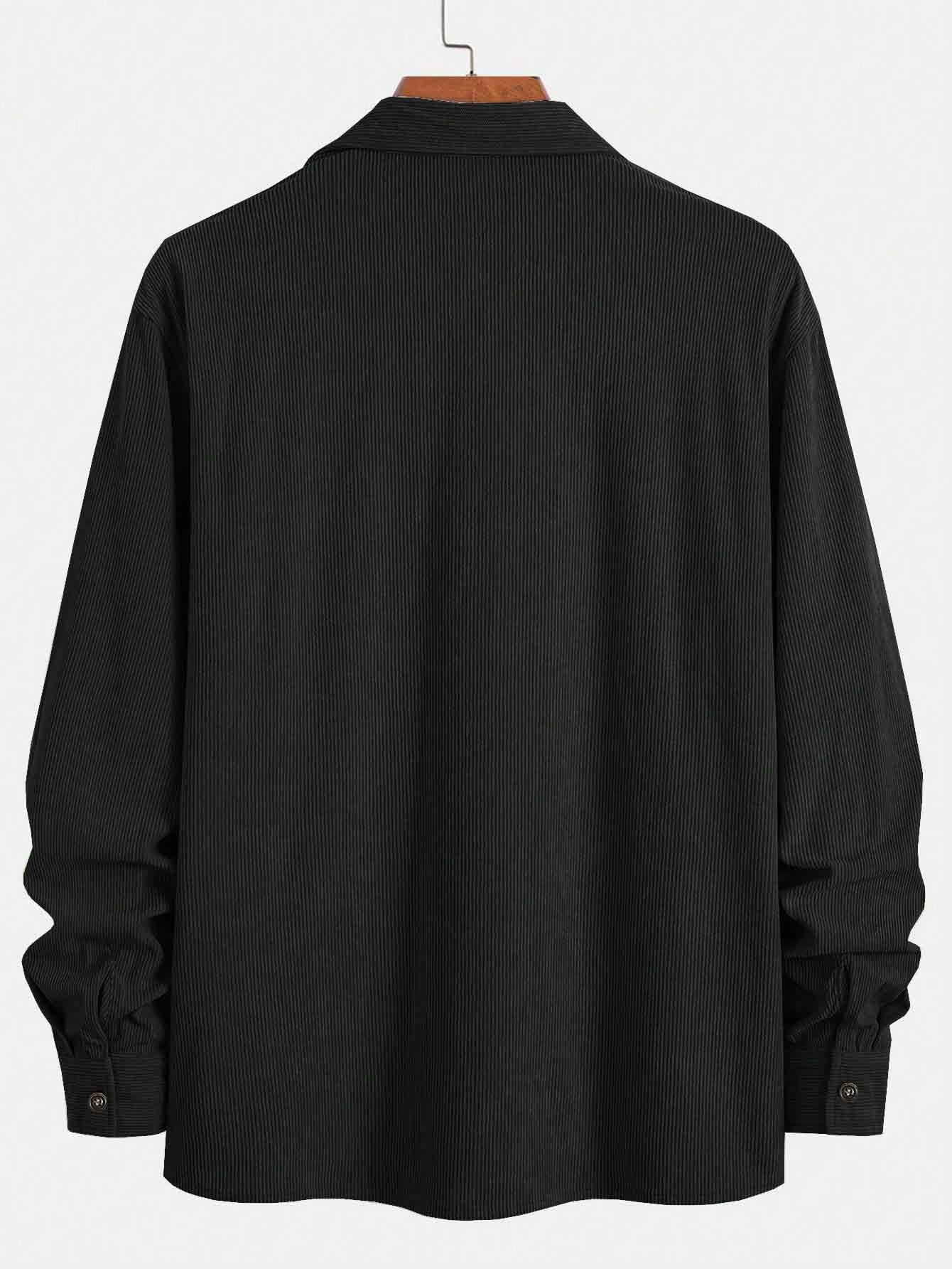 Moletom Masculino Estilo Shacket Com Bolsos E Gola Casual Moletom Masculino Estilo Shacket Com Bolsos E Gola Casual