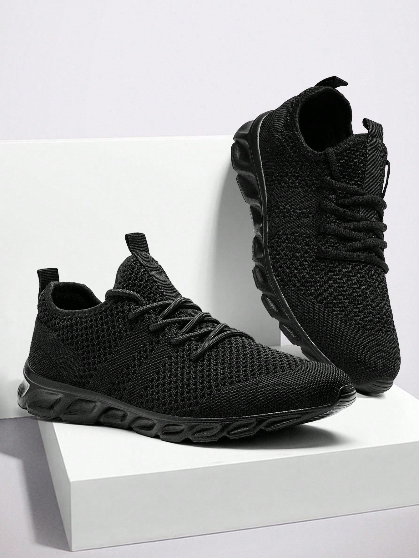 Tênis Masculino Mesh Respirável Leve Confortável Esportivo Casual Preto / 36 Tênis Masculino Leve Respirável Mesh Para