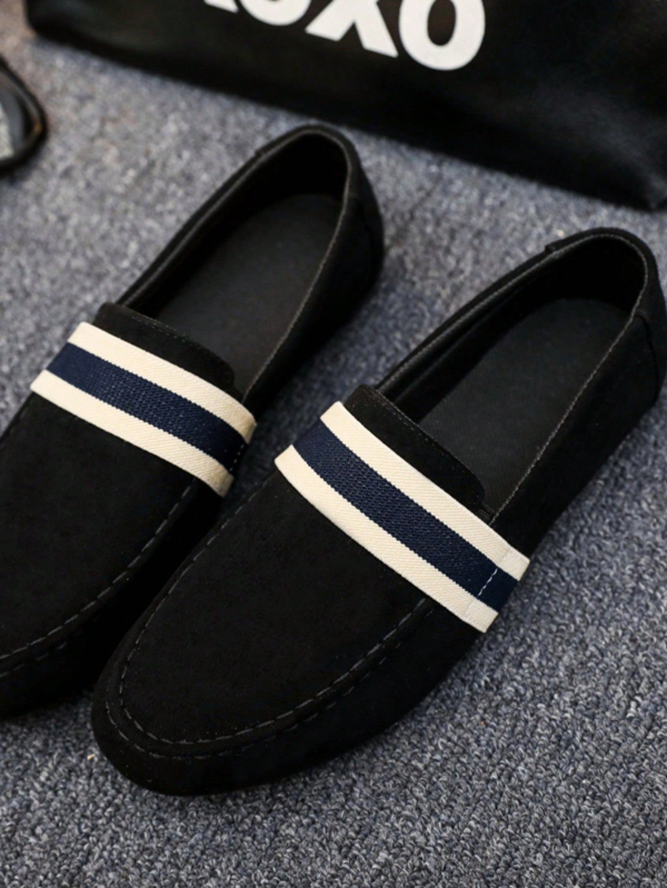 Mocassim Masculino Camurça Casual Faixa Estilo Moderno Mocassim Masculino Camurça Casual Faixa Estilo Moderno