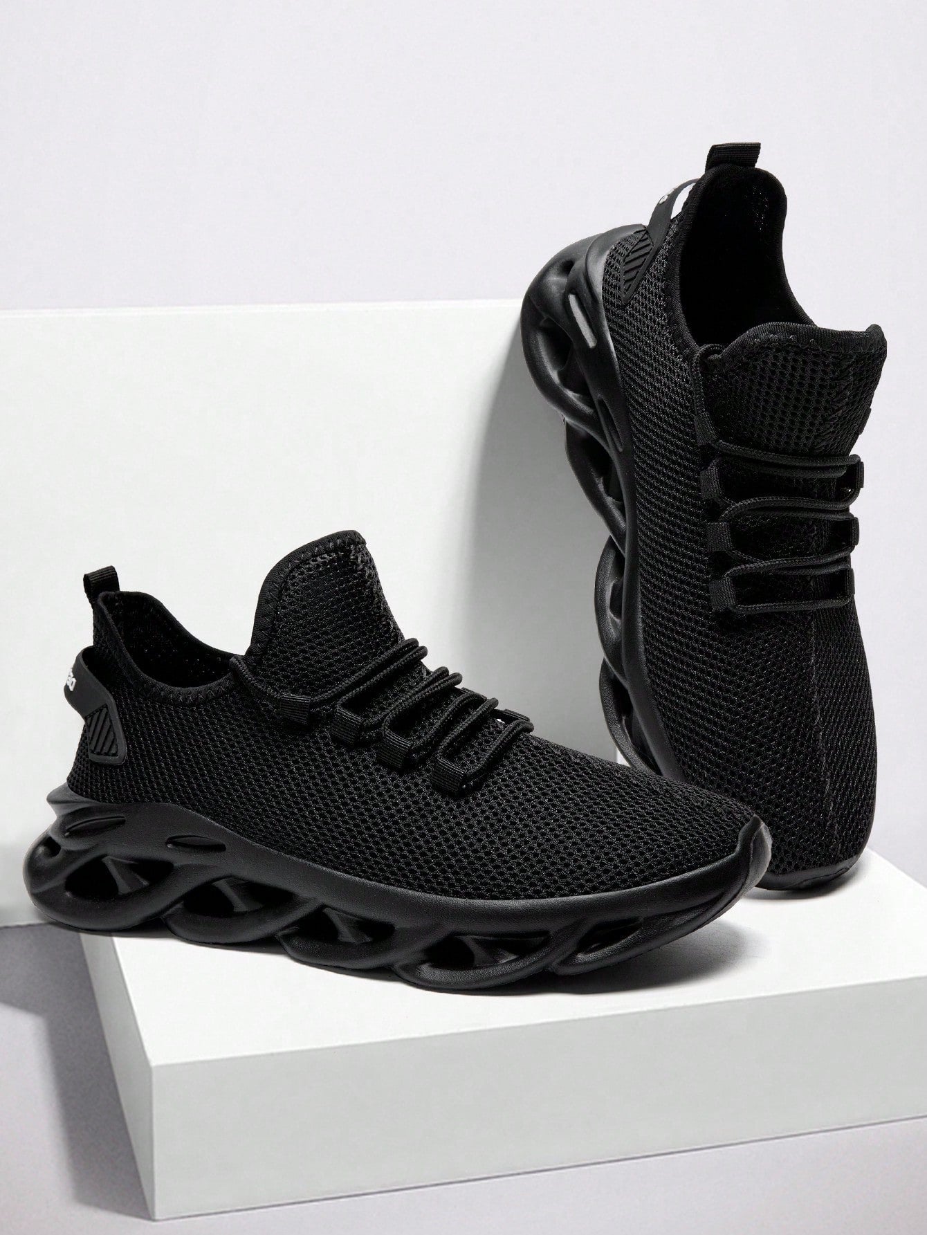 Tênis Masculino Leve Respirável Mesh Para Corrida Fitness Casual Preto / 36 Tênis Masculino Leve Respirável Mesh Para