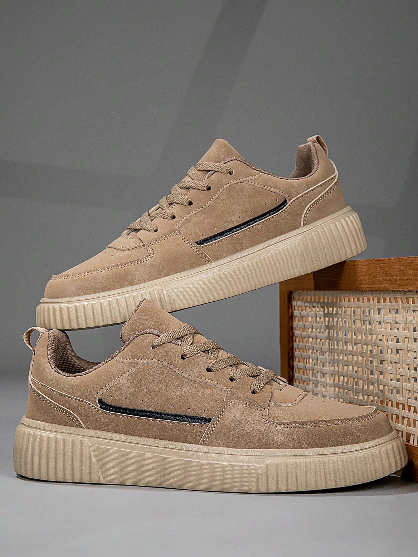 Tênis Masculino Street Board Cadarço Solado Antiderrapante Durável Tênis Masculino Street Board Cadarço Solado