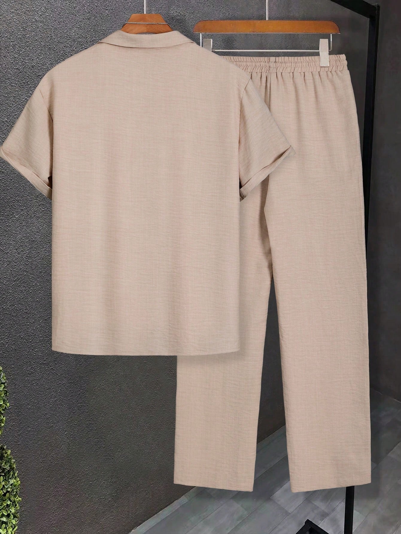 Conjunto Masculino Camisa Manga Curta E Calça Leve Estilo Casual Conjunto Masculino Camisa Manga Curta E Calça Leve